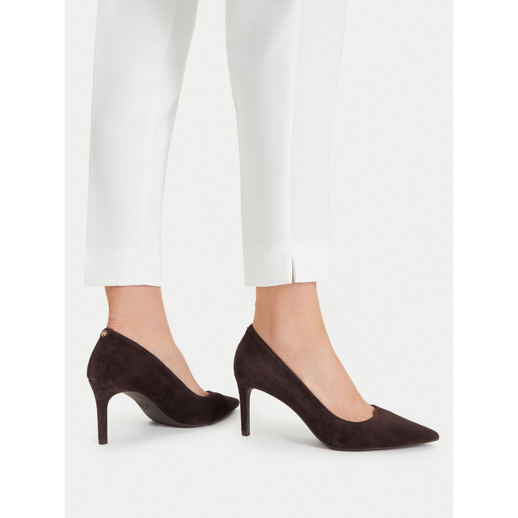 Pantofi cu toc subțire MICHAEL Michael Kors Alina 40F2HNMP1S Maro