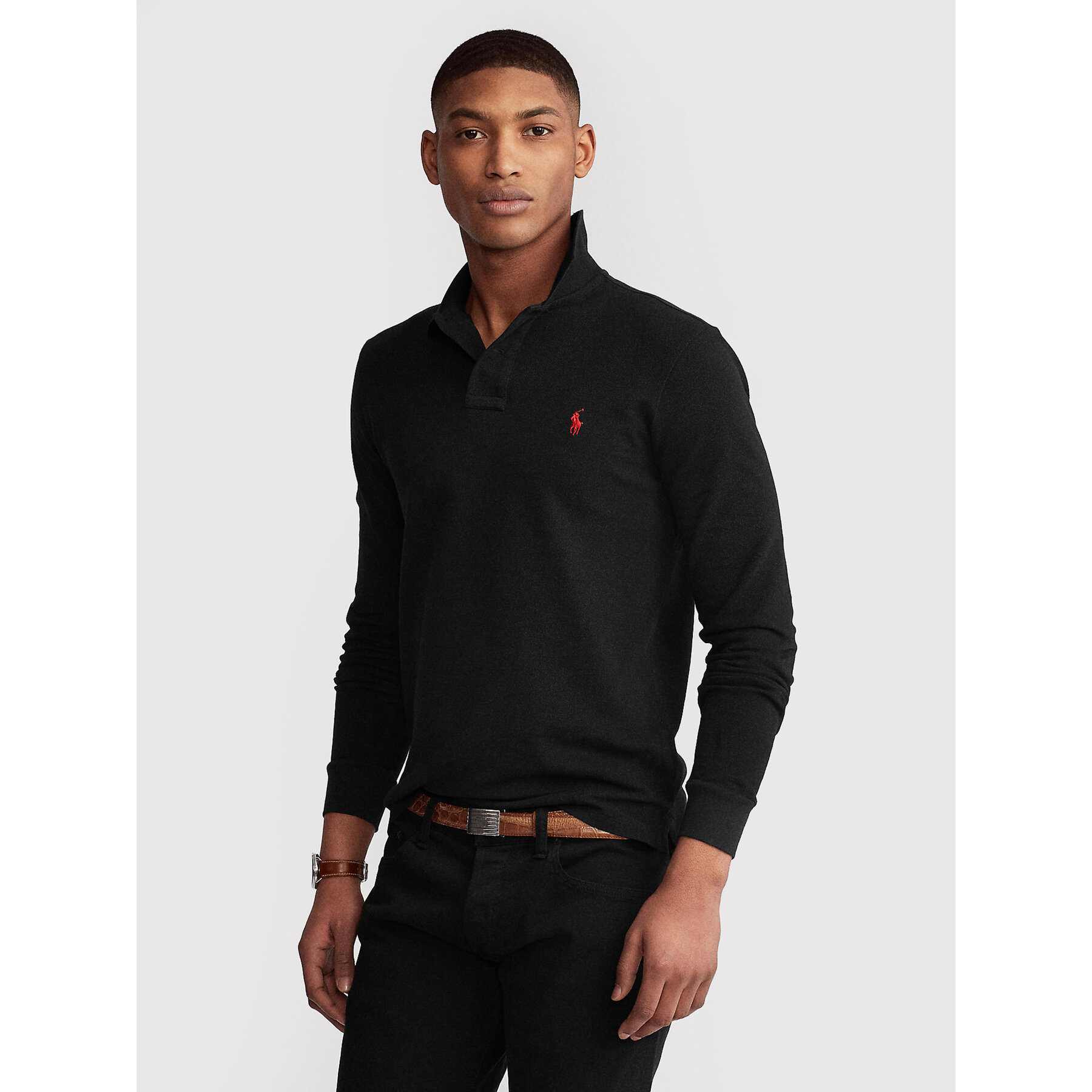 Polo Ralph Lauren Férfiak Fekete Pólóing 710681126037 Slim Fit