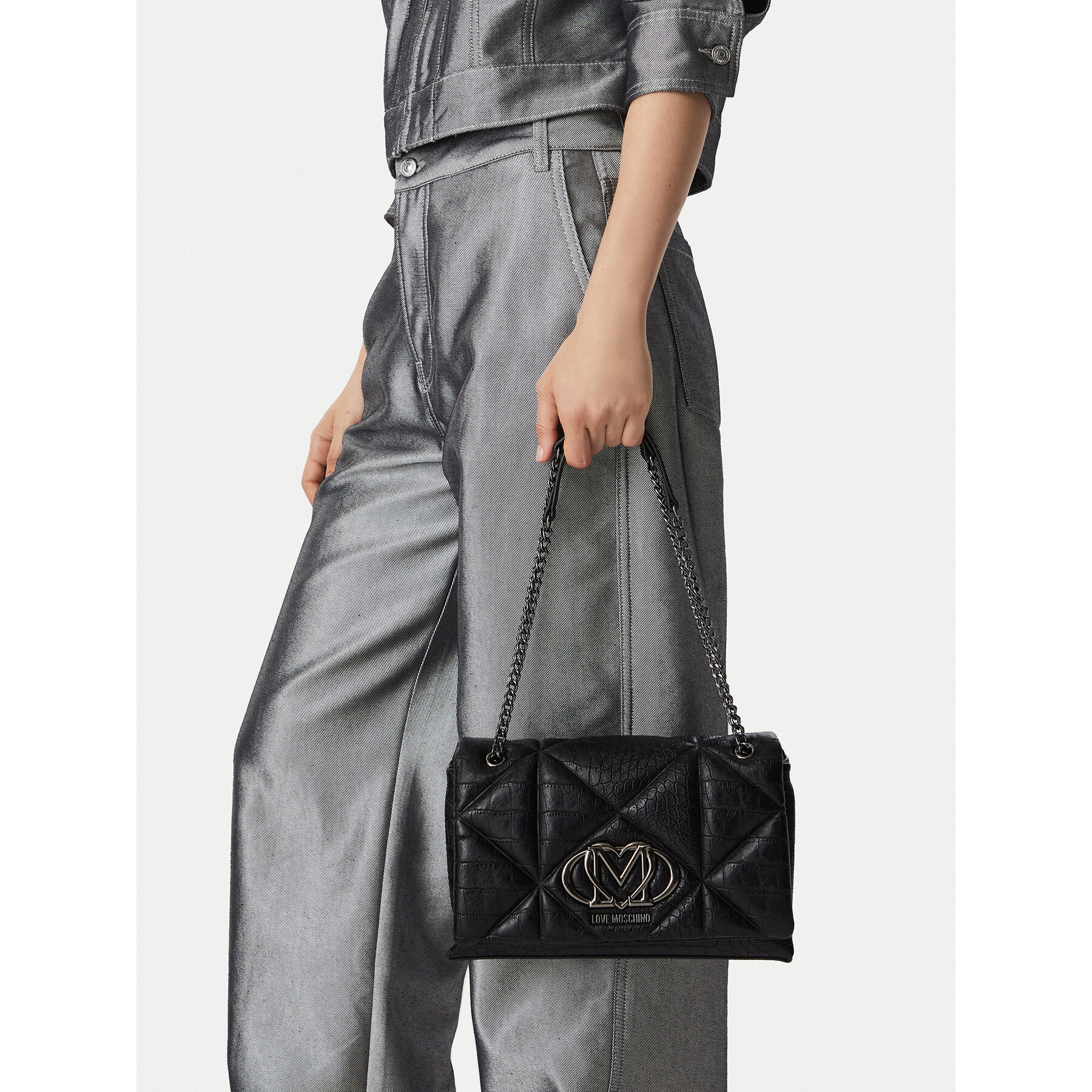 Geantă LOVE MOSCHINO JC4041PP1PLF1000 Negru