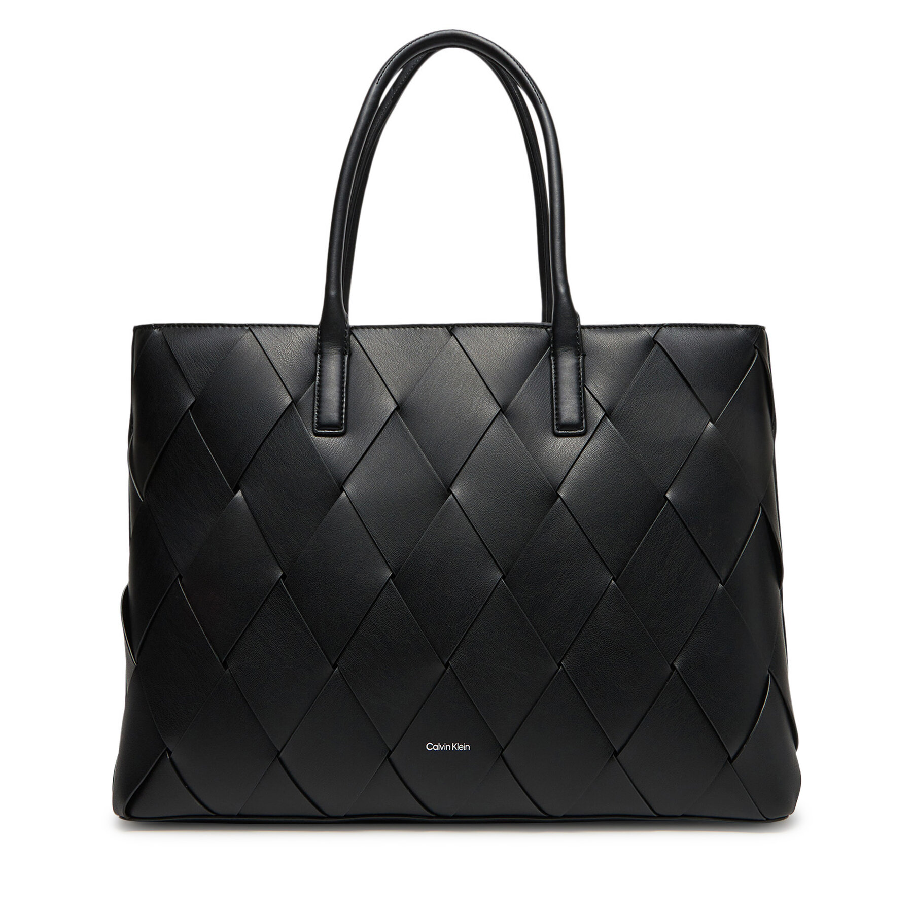 Kabelka Calvin Klein Ck Woven Medium Shopper K60K612994 Čierna