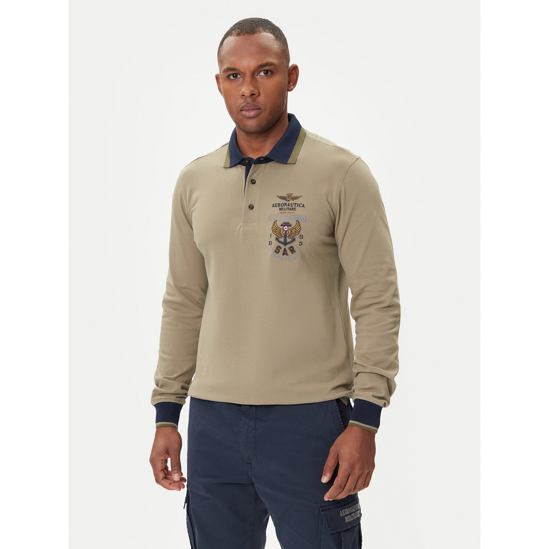 Aeronautica Militare Polo 252PO1896UP00173 Cachi Regular Fit