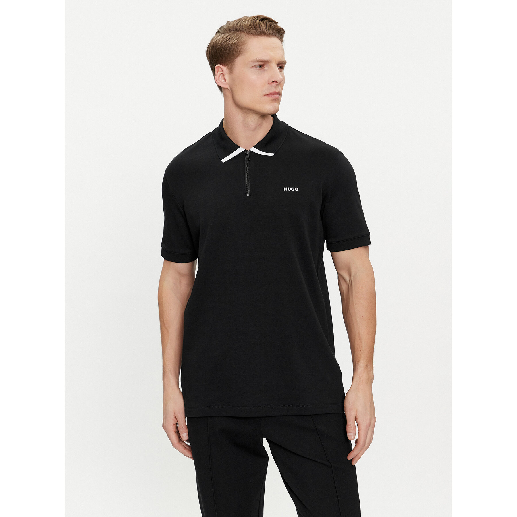 HUGO Hugo Polo Dalomino 50511721 Μαύρο Regular Fit