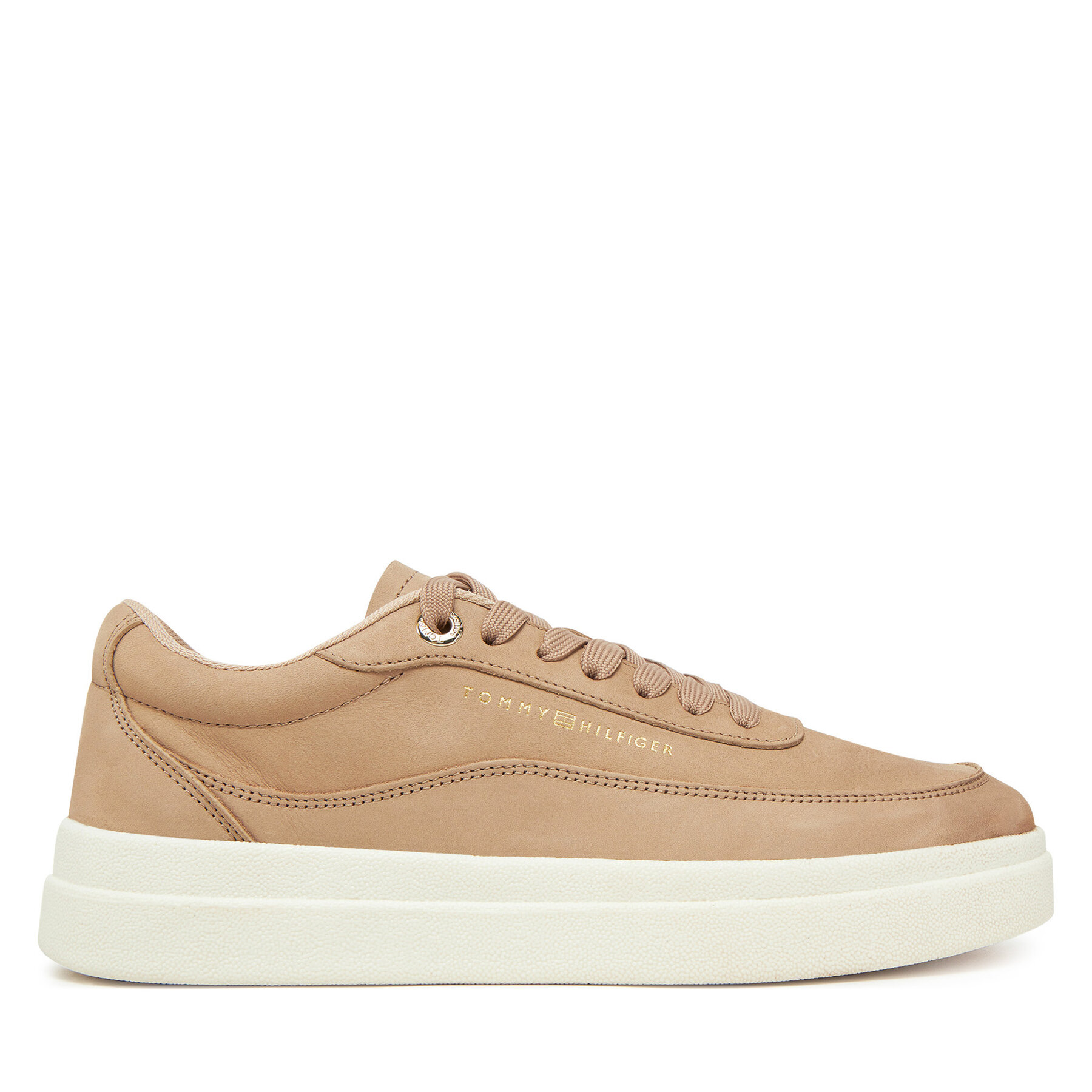 Snīkeri Tommy Hilfiger Modern Court Sneaker Nubuck FW0FW08462 Bēšs