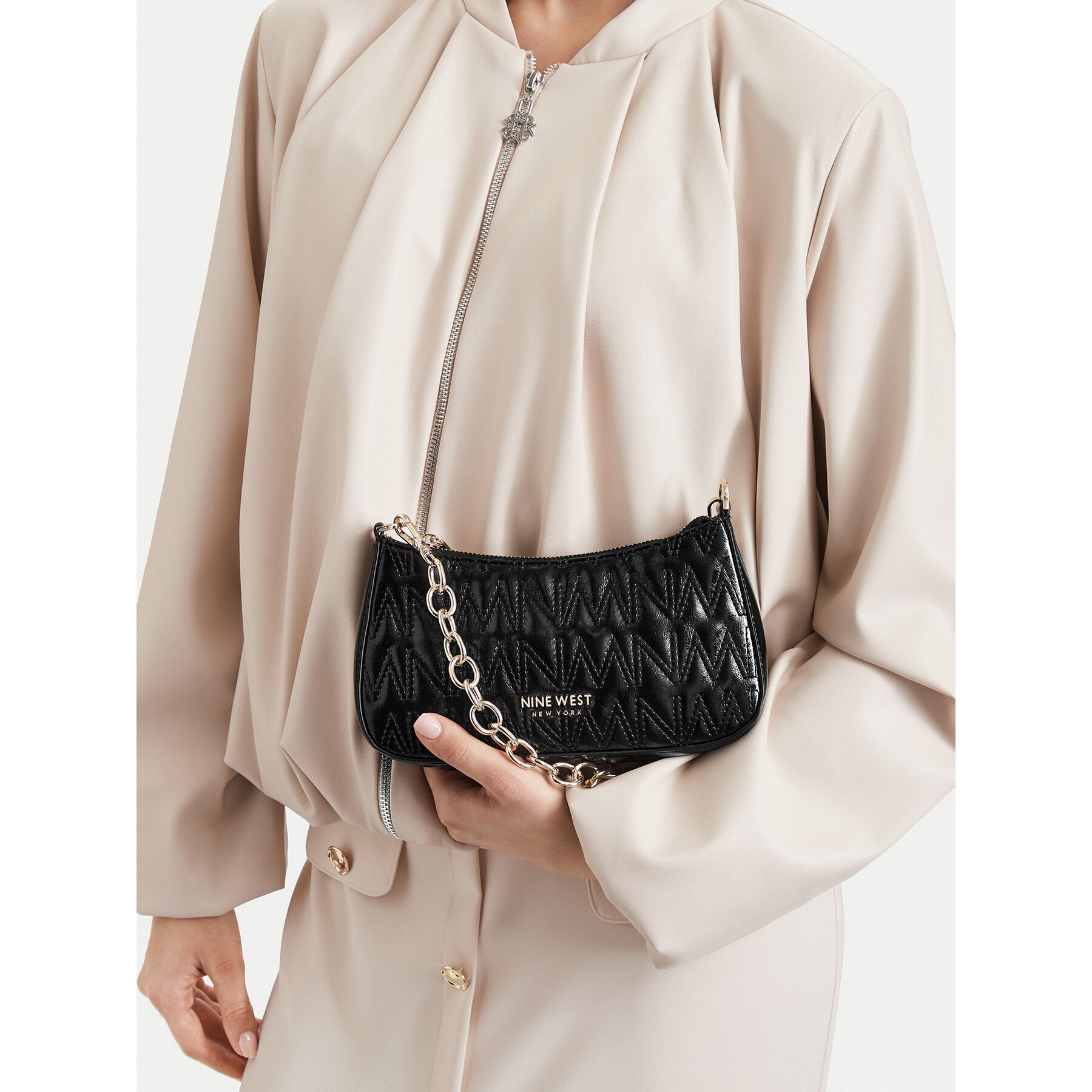 Geantă Nine West CEO-SILKEN GLOW-LA482-7888 Negru
