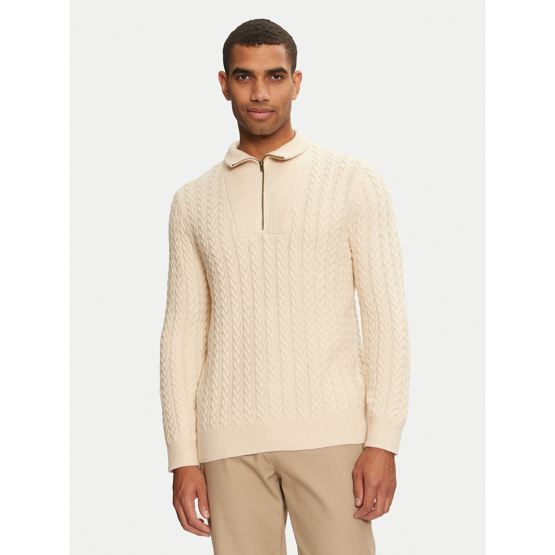 Wrangler Pullover 112357290 Écru Regular Fit