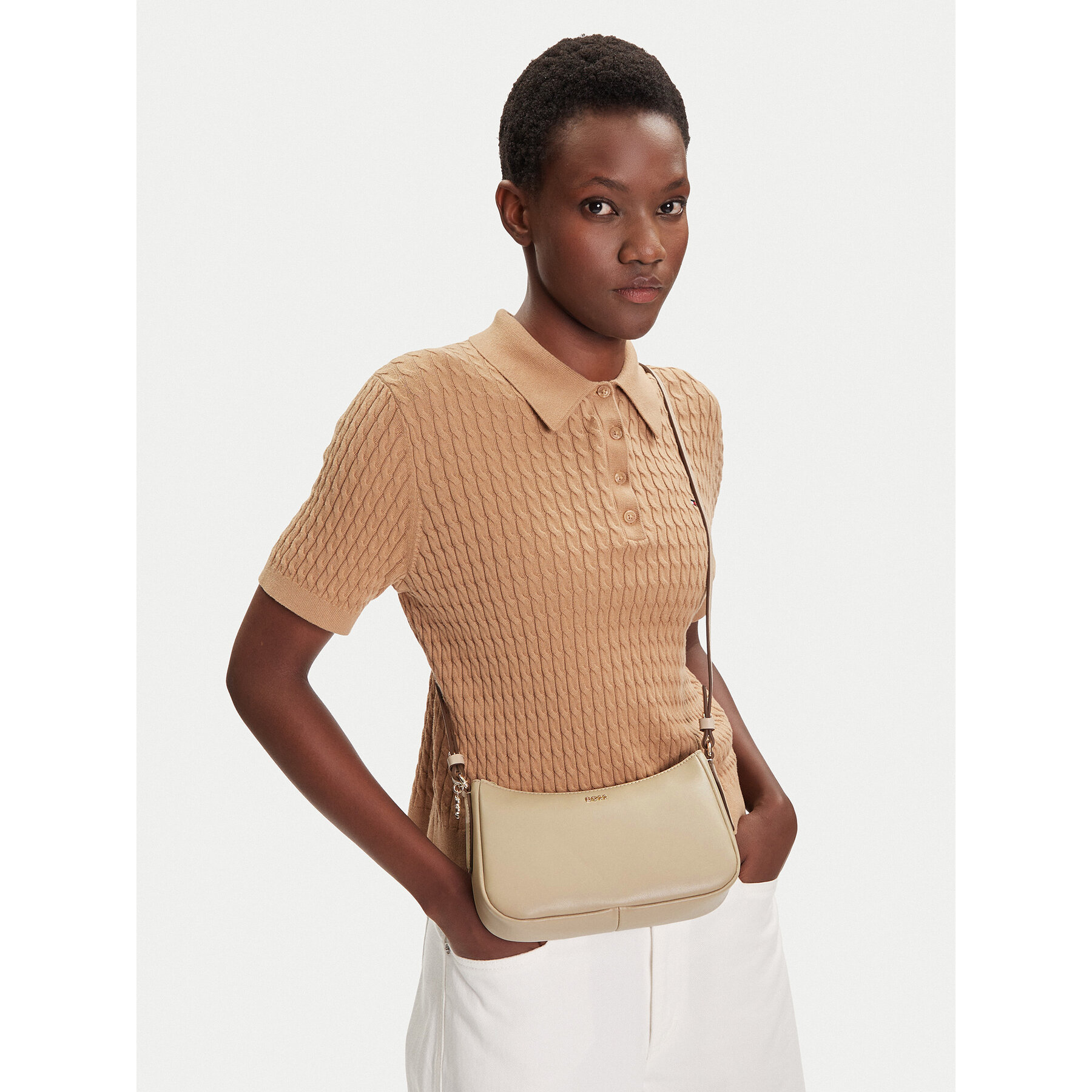 Дамска чанта BOSS 50547773 Бежов