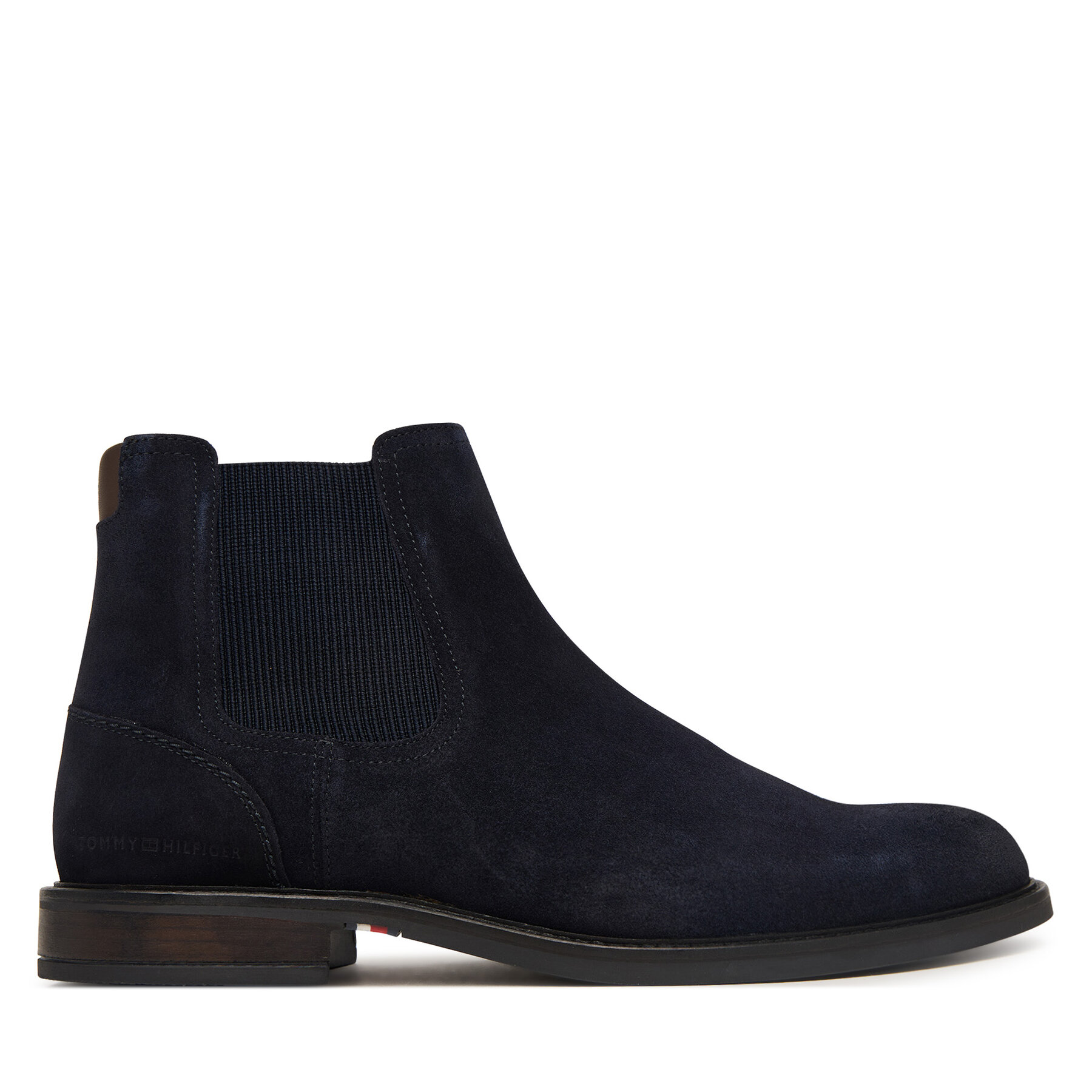 Gležnjarji Chelsea Tommy Hilfiger Corporate Dressy Suede Chelsea FM0FM05953 Mornarsko modra