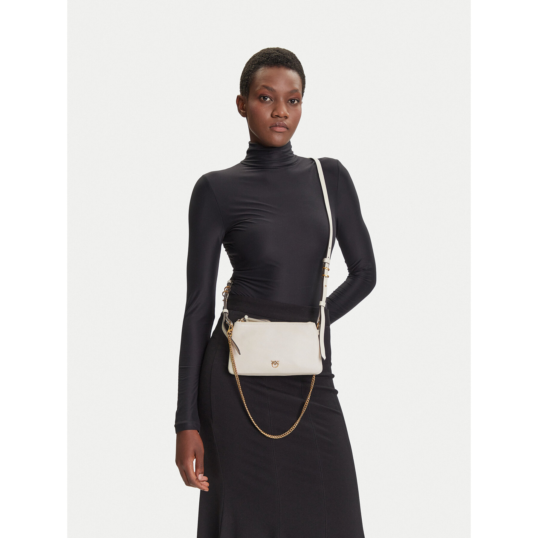 Дамска чанта PINKO Double Mini Al 25-26 PLTT 105359 A0QO Бял