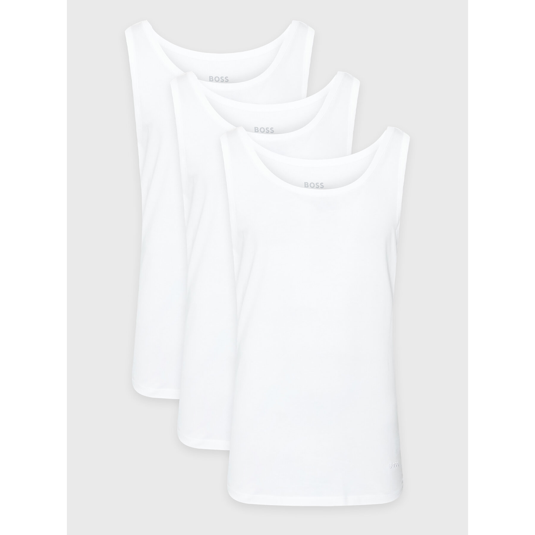 BOSS Ujjatlan felső szett 50475278 Fehér Regular Fit