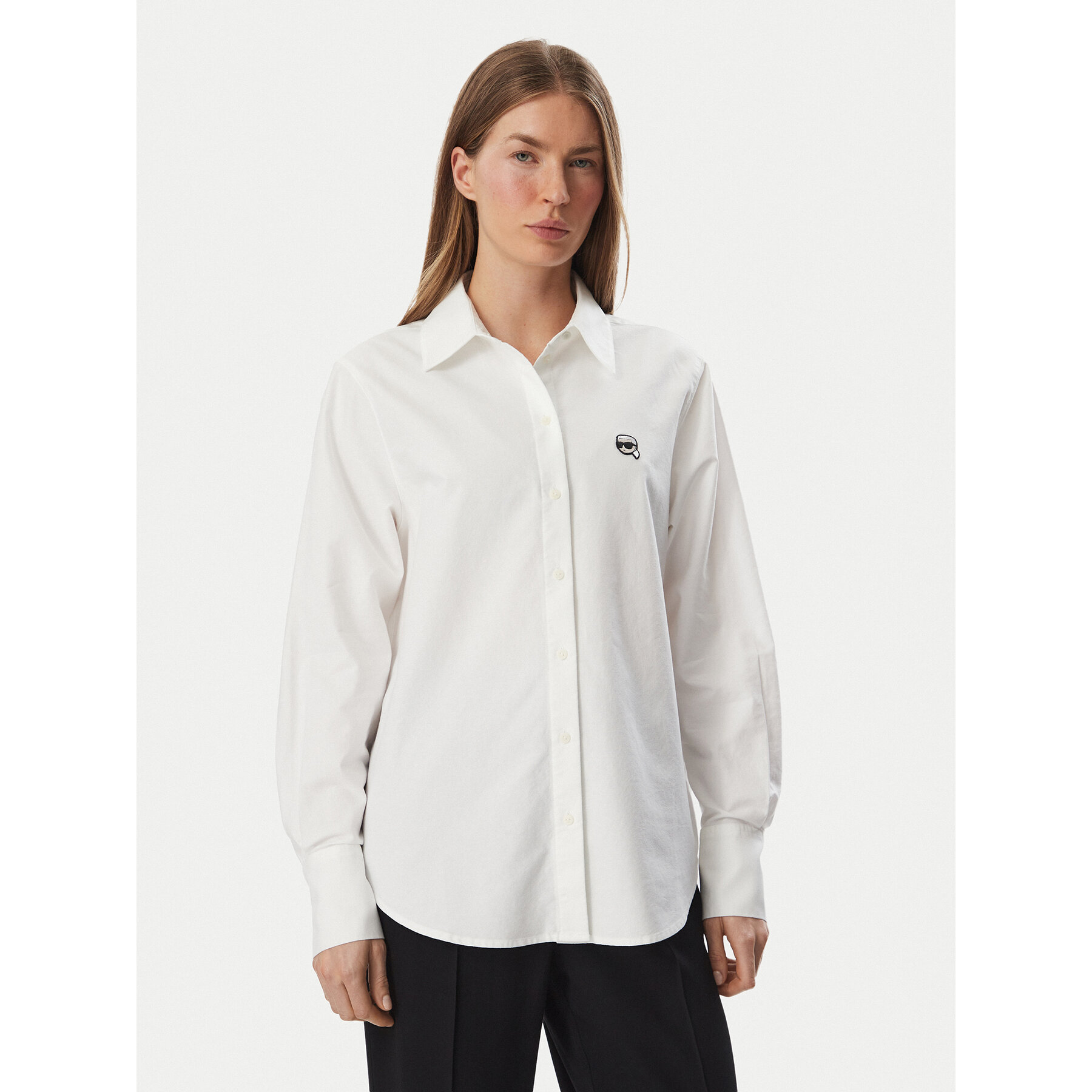 KARL LAGERFELD Hemd B3W11030 Weiß Regular Fit