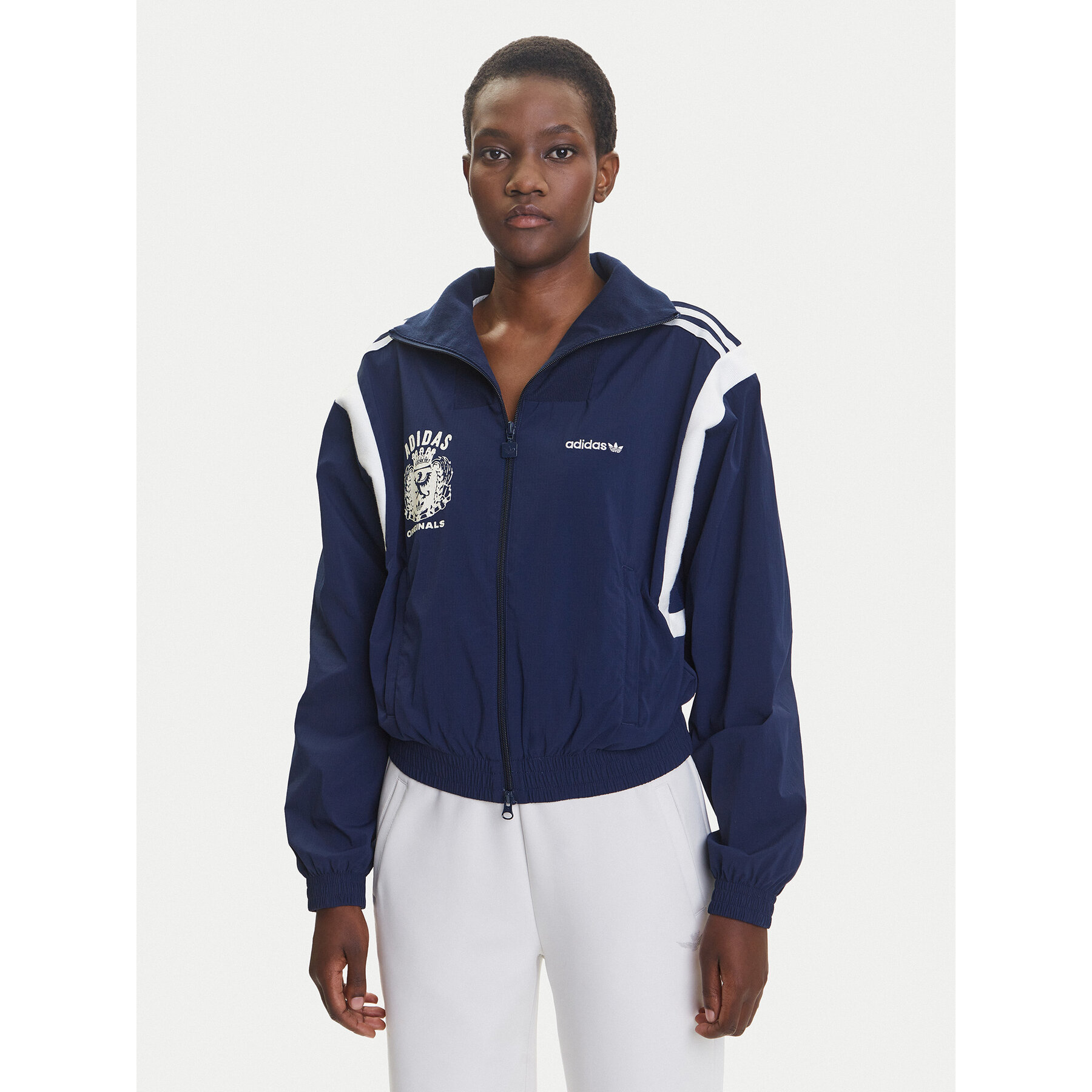 adidas Sweatshirt Mascotte Woven JY2809 Dunkelblau Regular Fit