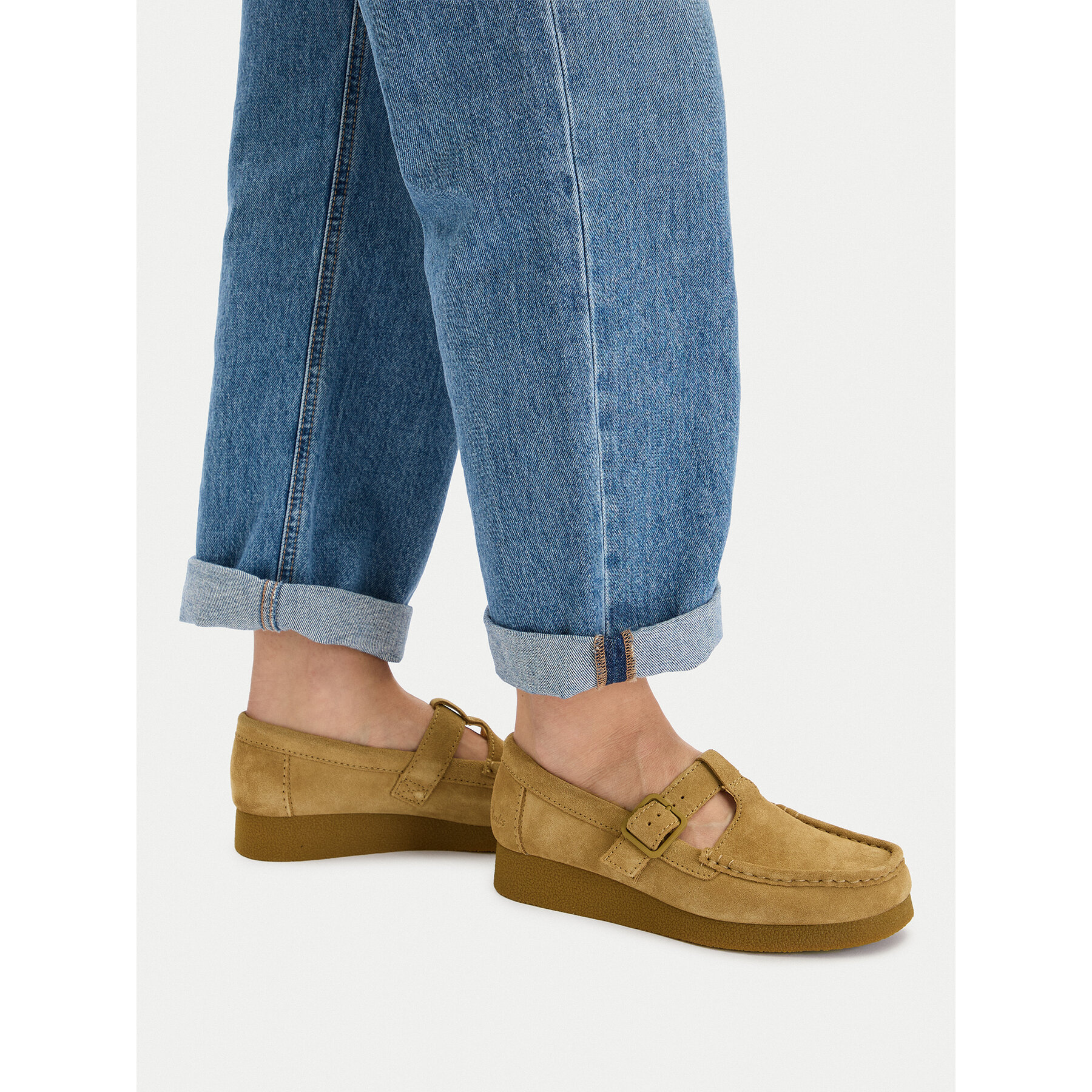 Poltopánky Clarks WallabeeEVOBar 26183152 Hnedá