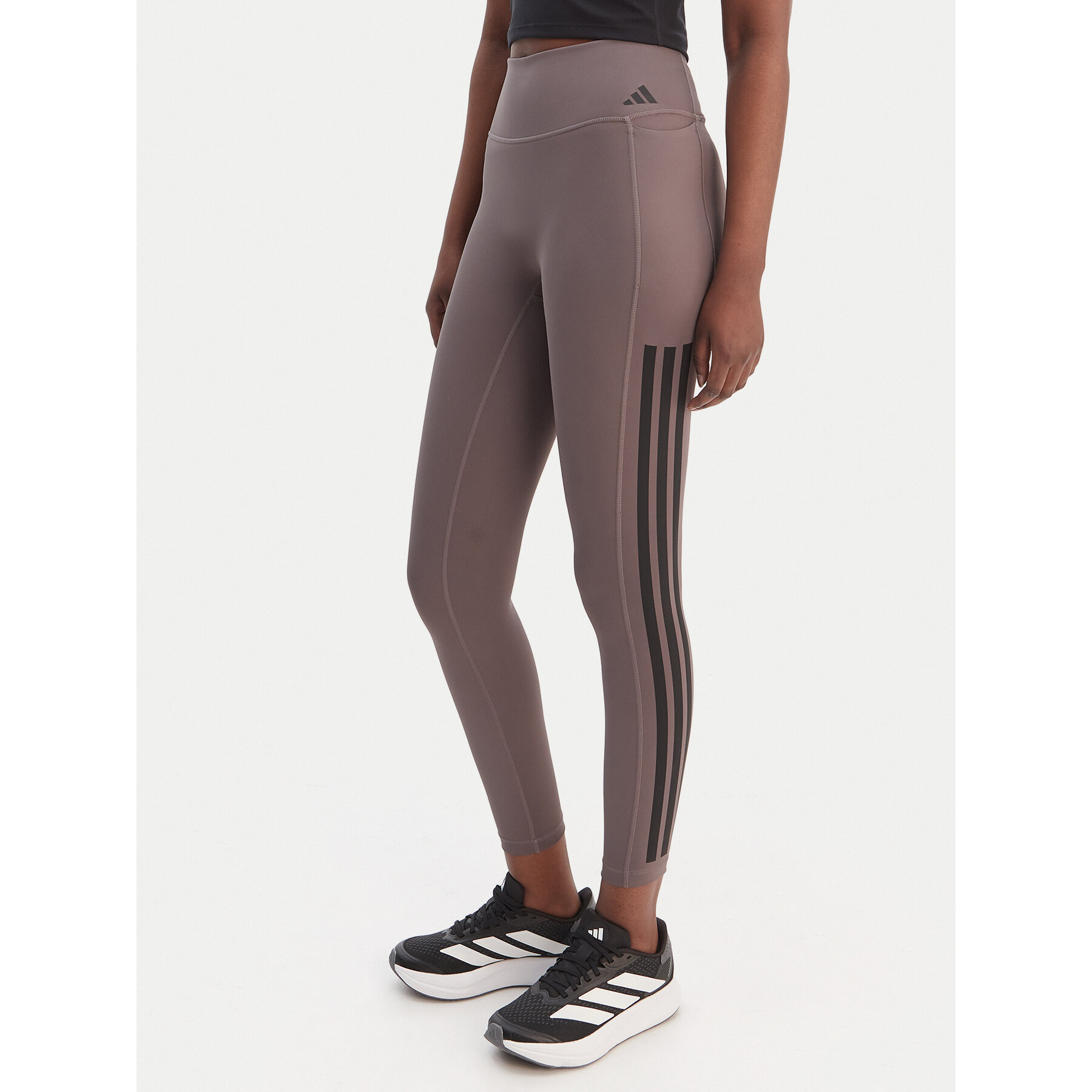 adidas Leggings Optime Workout 3-Stripes KE7530 Grau Slim Fit