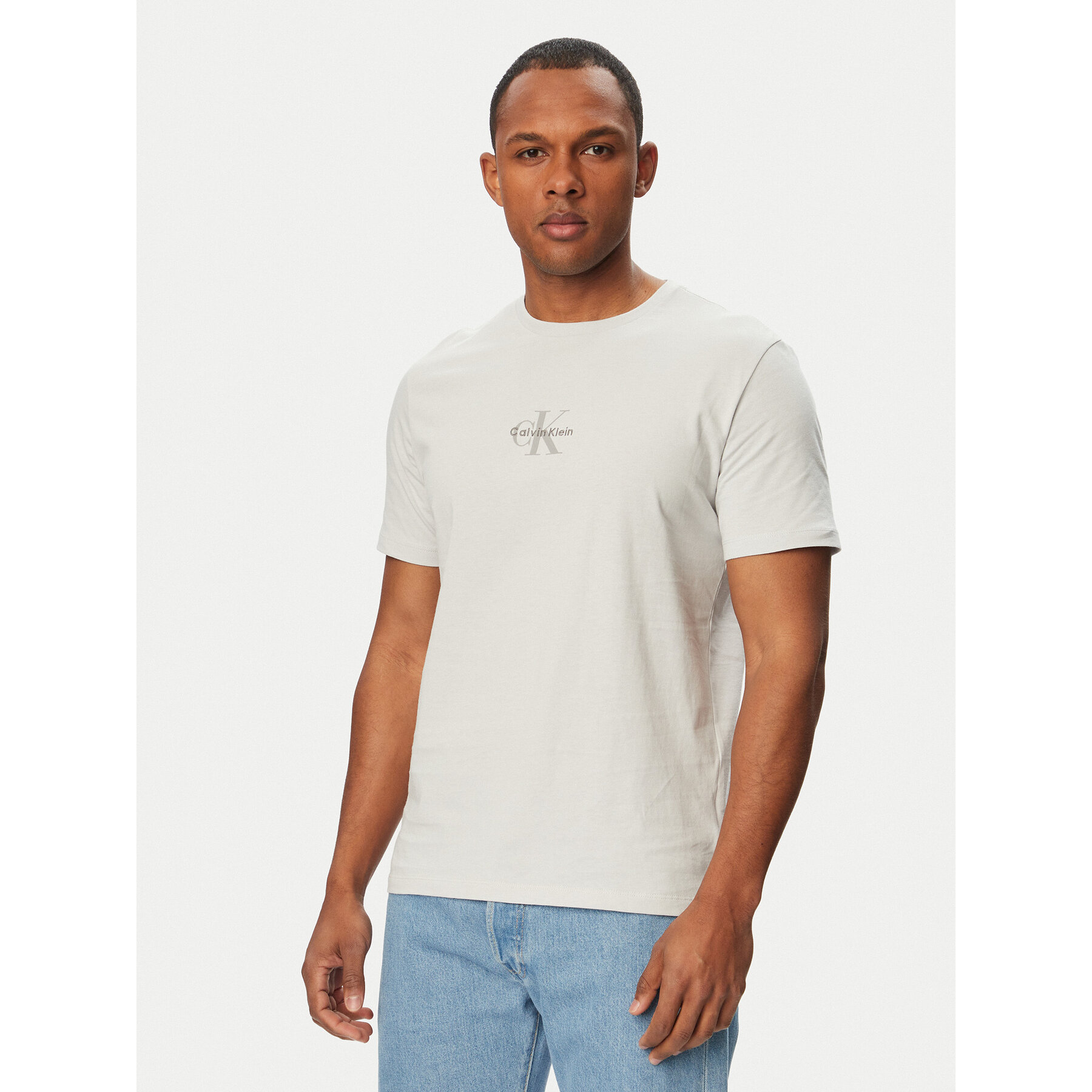 Calvin Klein Jeans T-Shirt SS 30S LV04RB866G Hellgrau Regular Fit