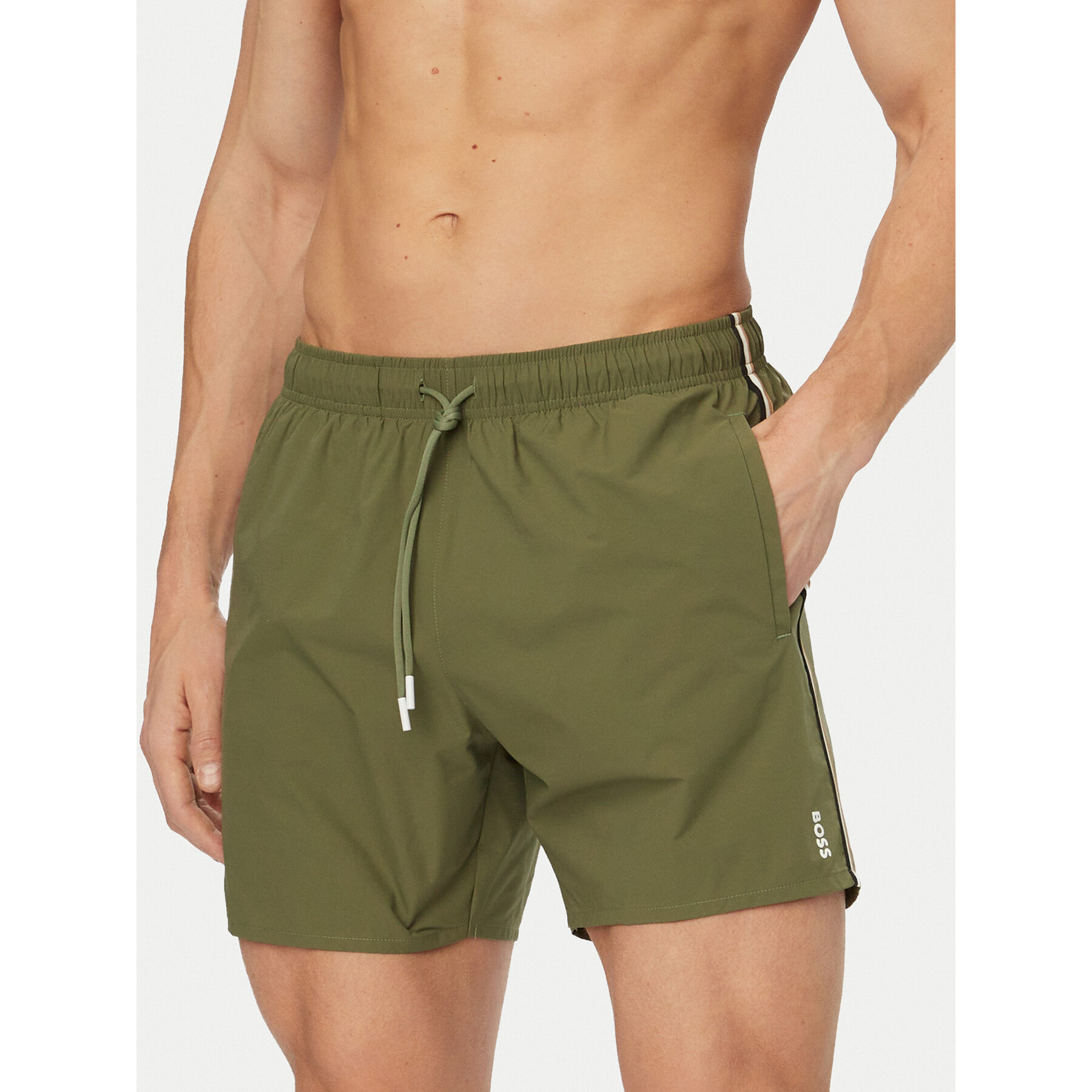 Boss Badeshorts Iconic 50491594 Hellgrün Regular Fit