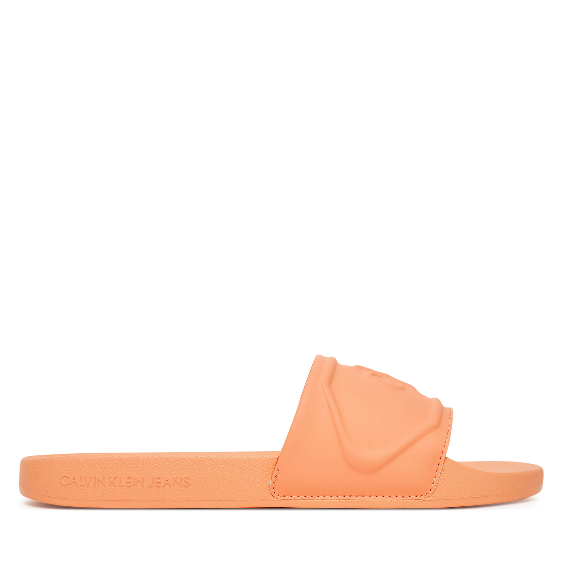 Natikači Calvin Klein Jeans Slide Pu Hf Mg YW0YW01879 Oranžna