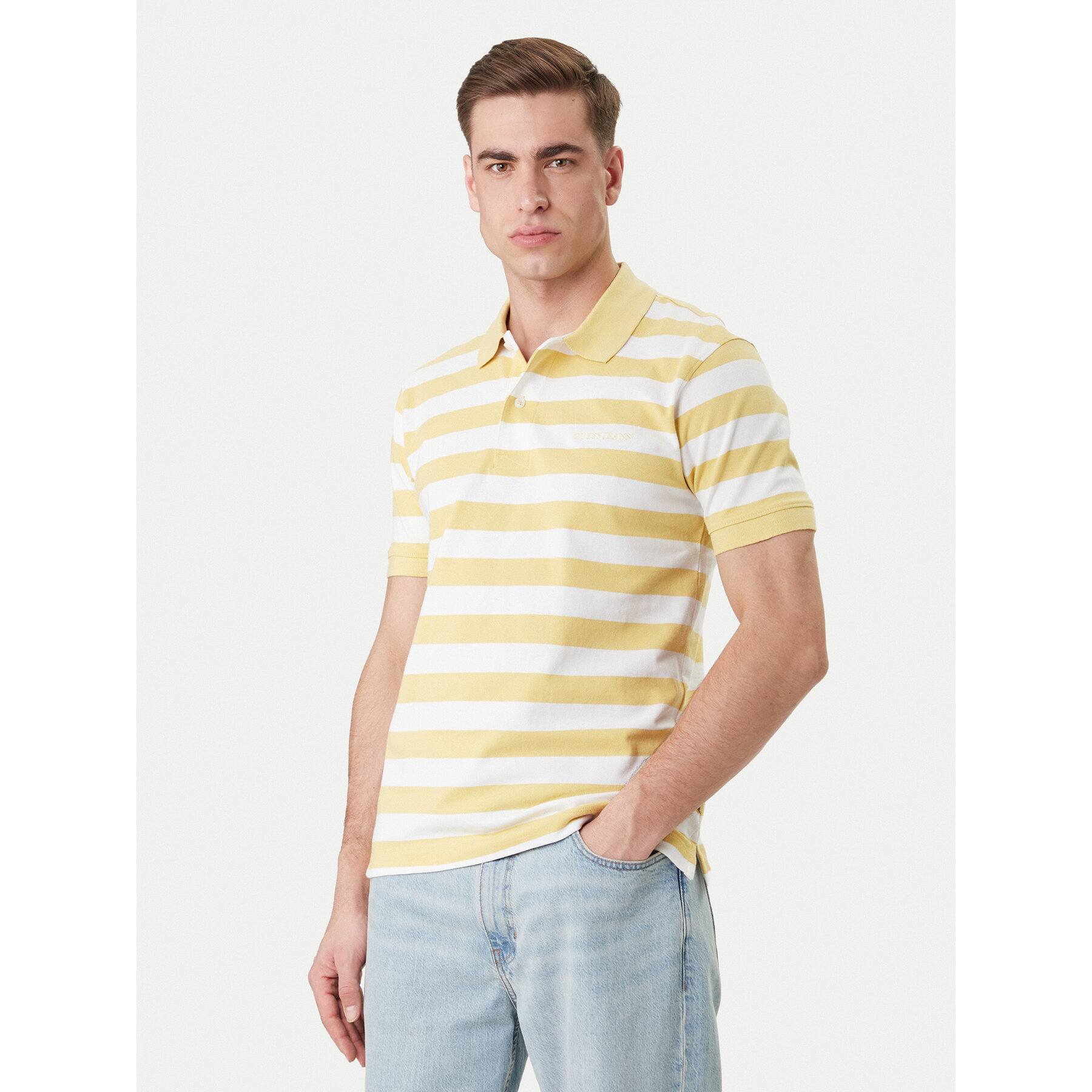 Guess Jeans Polo M6GP00 KCOT1 Žuta Regular Fit