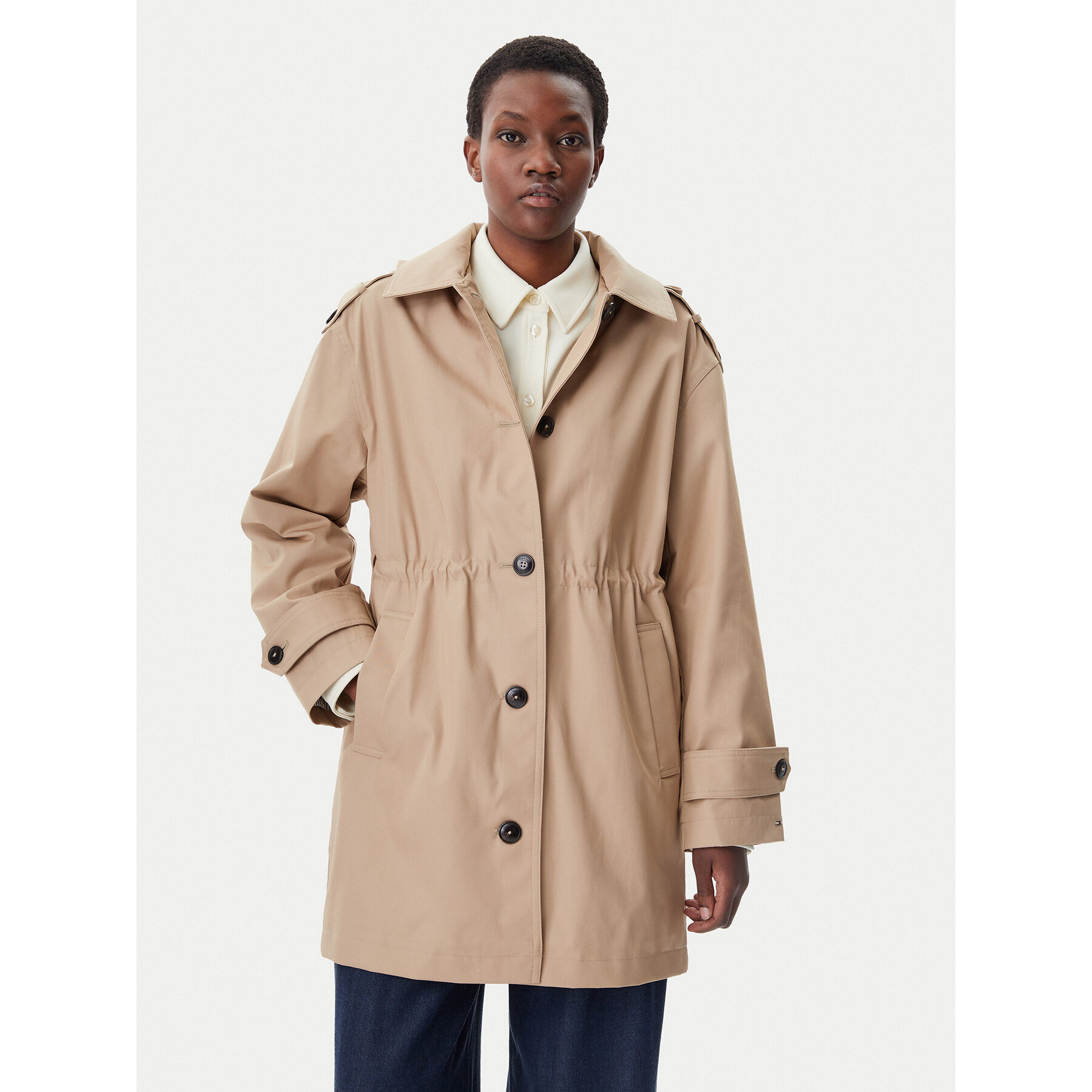 Tommy Hilfiger Parka Essential WW0WW43742 Beige Regular Fit