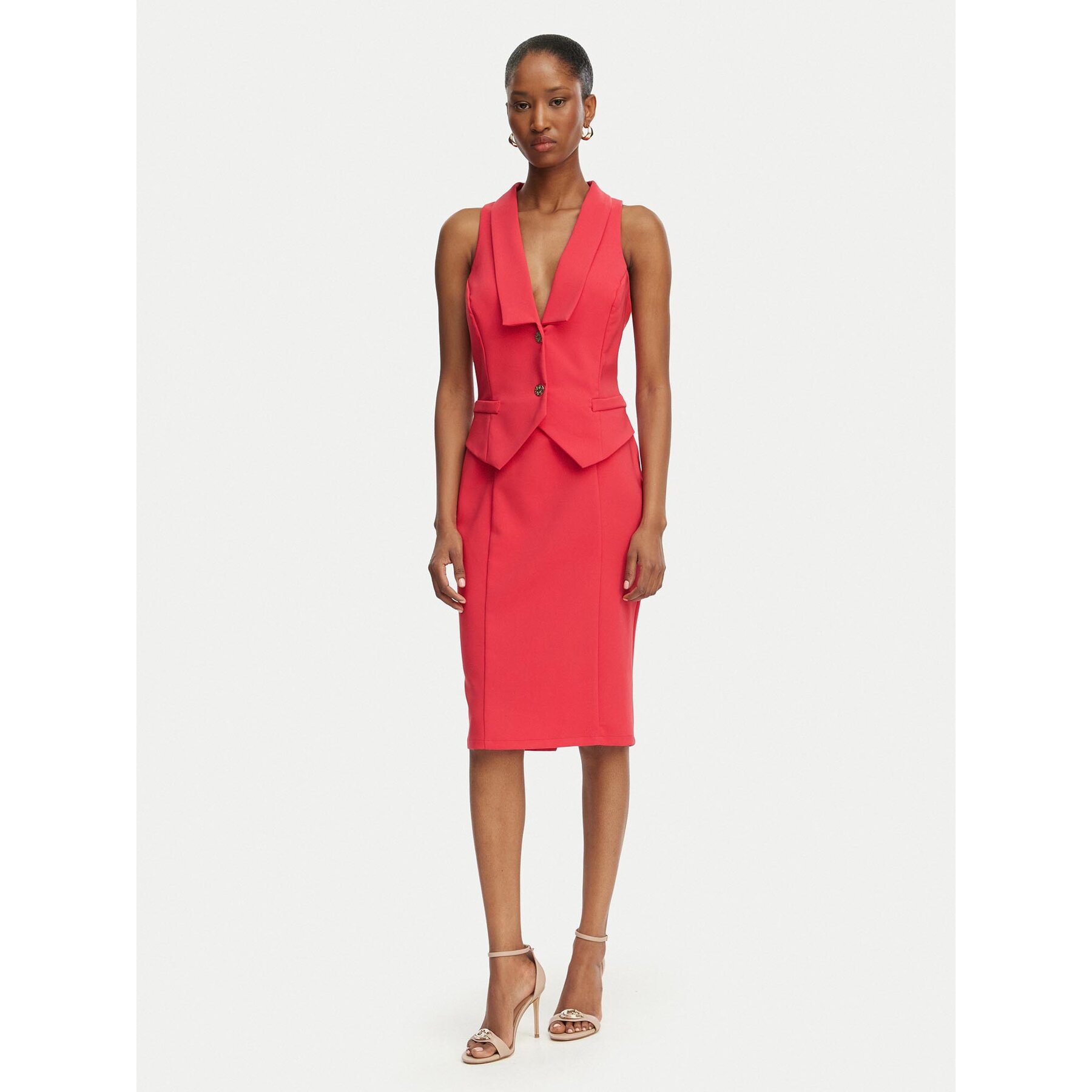 Rinascimento Coctailkleid CFC0019846002 Rosa Regular Fit
