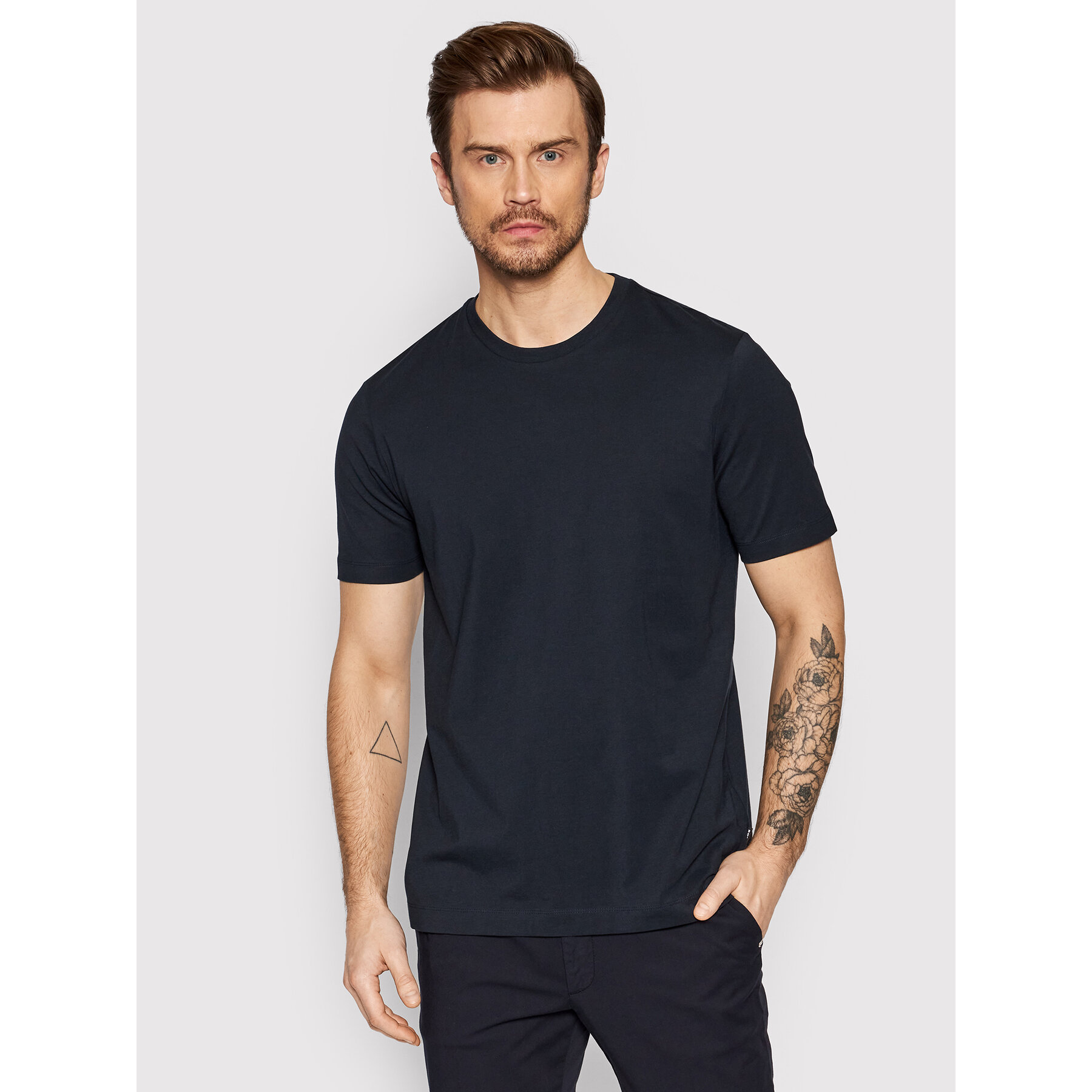 Boss Marškinėliai Thompson 02 50468972 Tamsiai mėlyna Regular Fit
