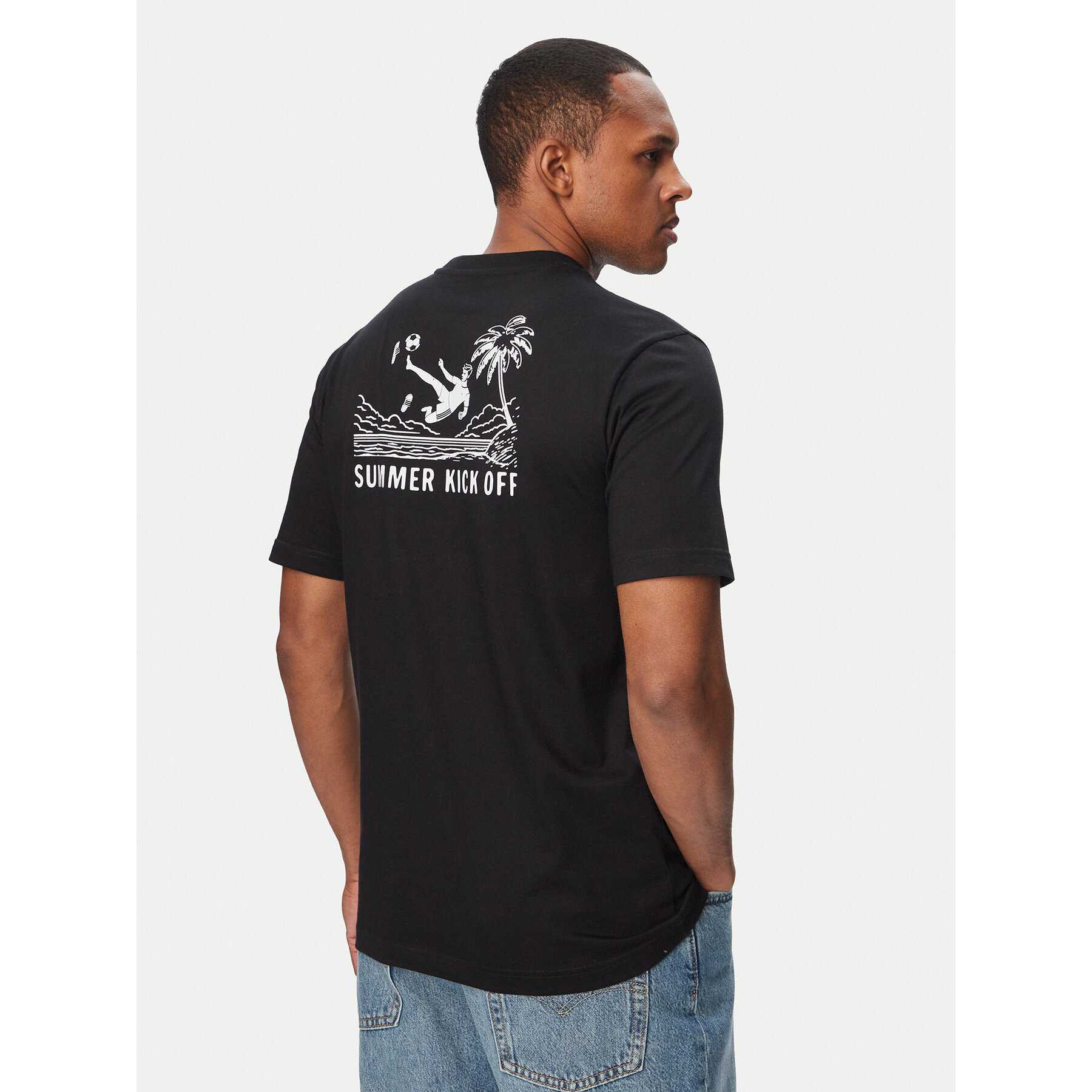 adidas T-Shirt Summer Slides Sport Graphic JZ4998 Schwarz Regular Fit
