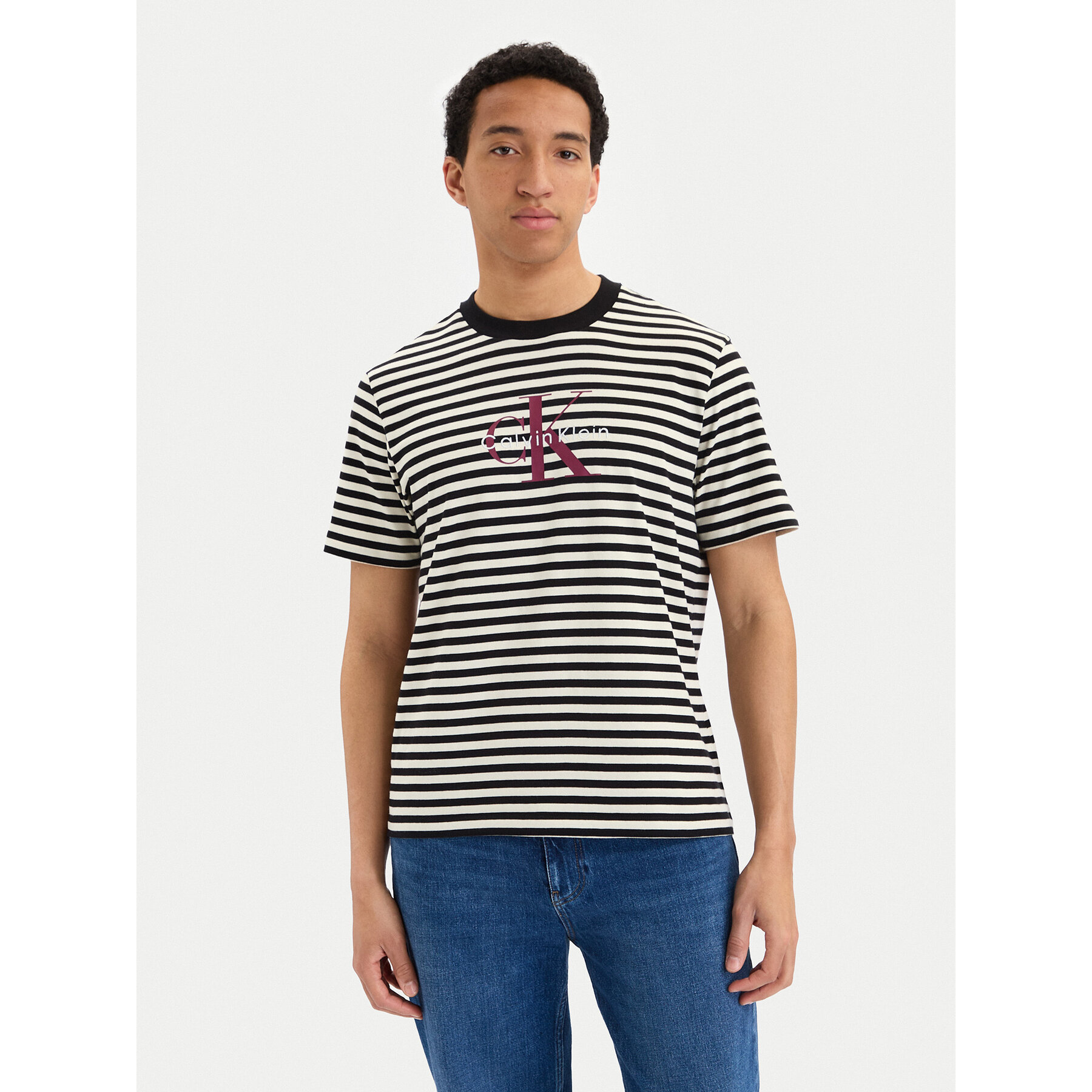 Calvin Klein Jeans T-Shirt SS 20S LV04RD204G Schwarz Regular Fit