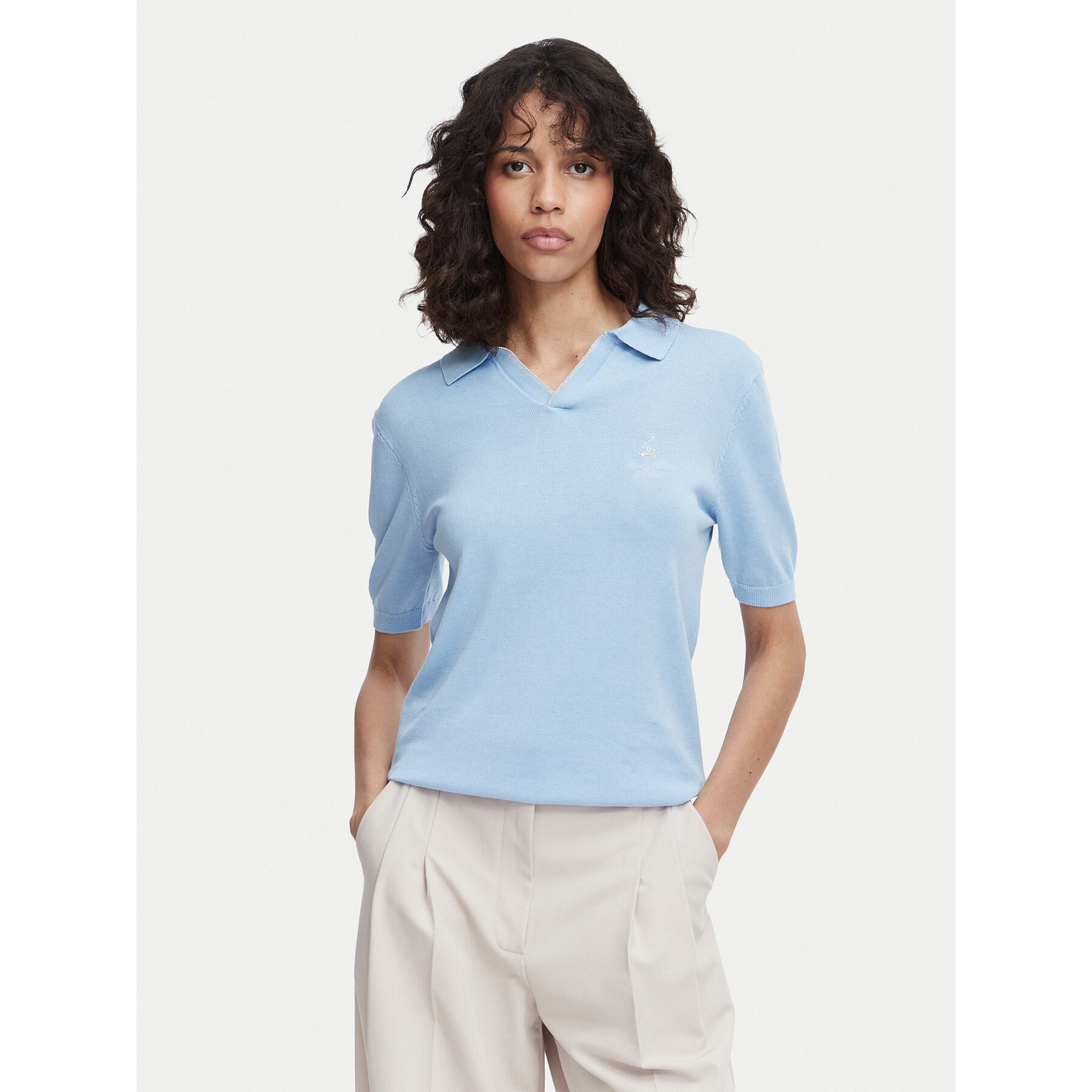 Beverly Hills Polo Club Polo majica P-SS26W-M550273 Svetlo modra Regular Fit