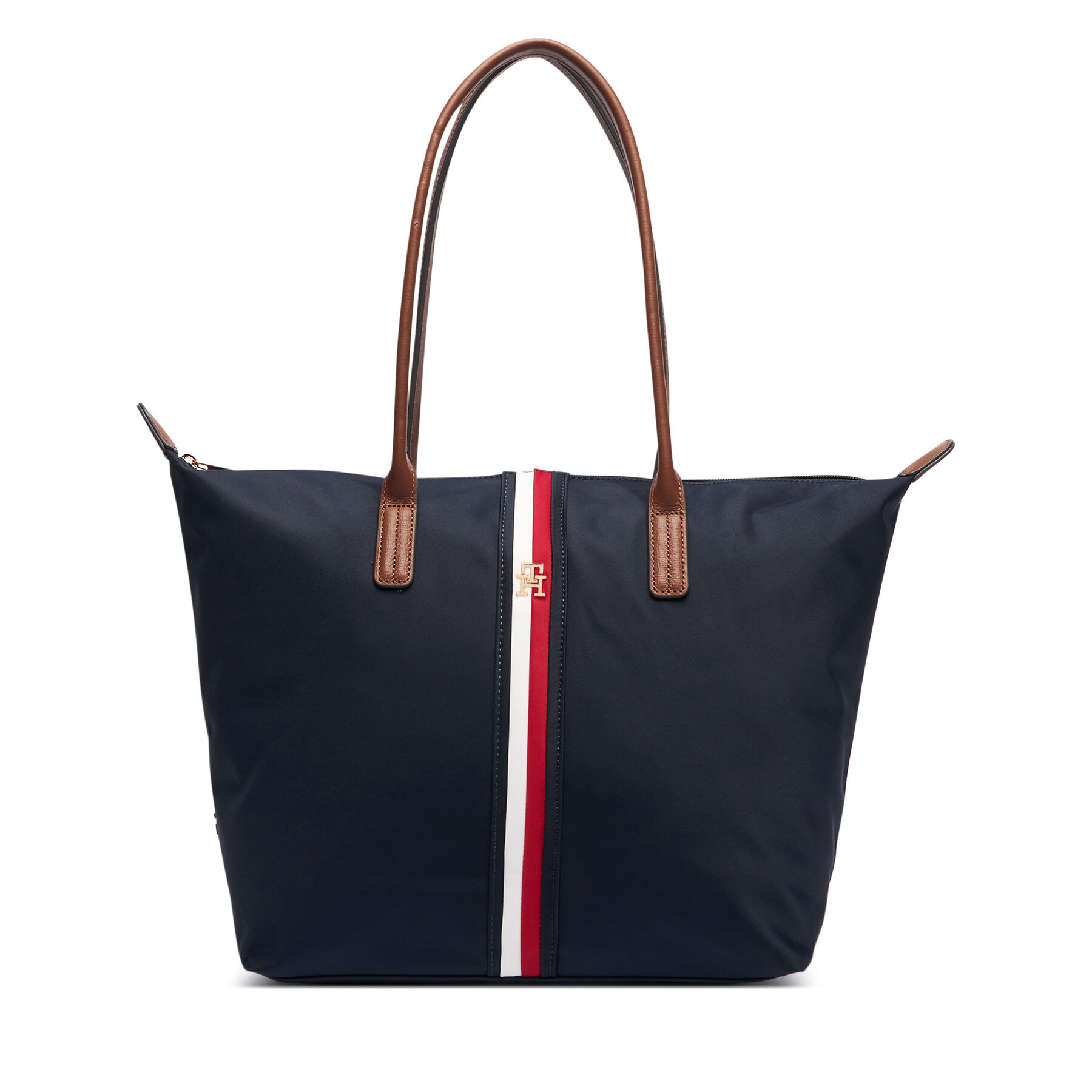 Дамска чанта Tommy Hilfiger Popette Tote Corp AW0AW19027 Тъмносин