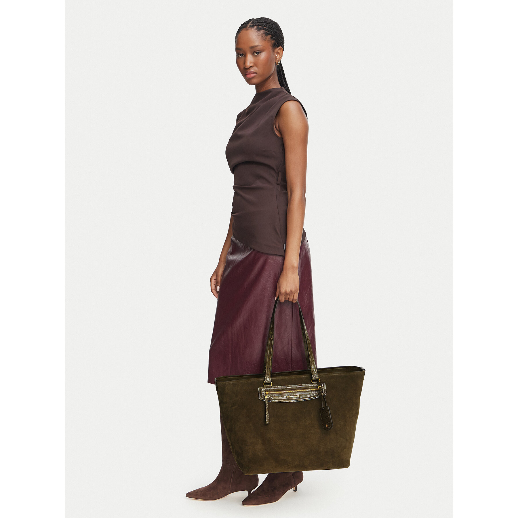 Rankinė MICHAEL Michael Kors Jet Set Travel 30F6ATVT4S Chaki