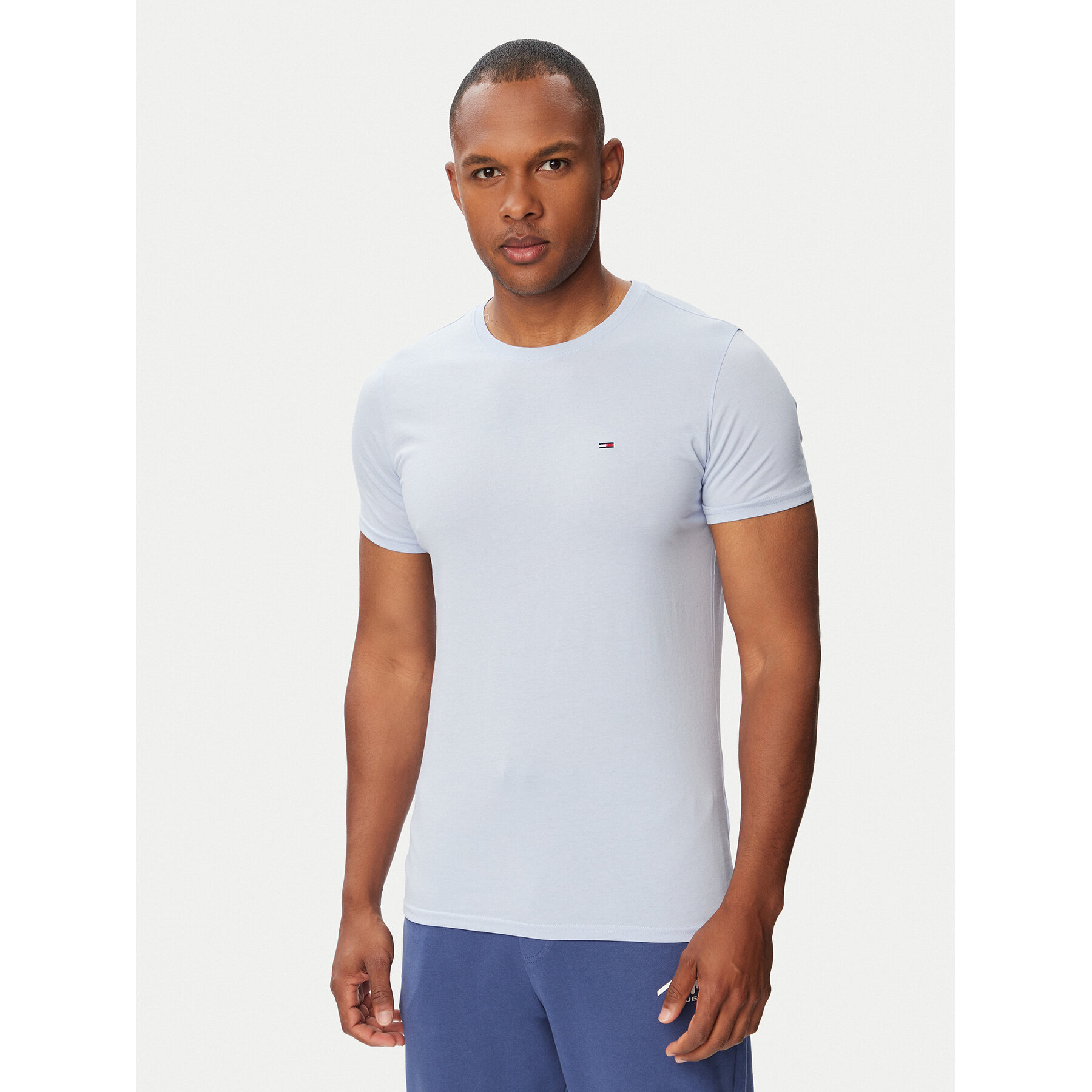 Tommy Jeans T-shirt Jersey DM0DM04411 Svijetlo plava Slim Fit