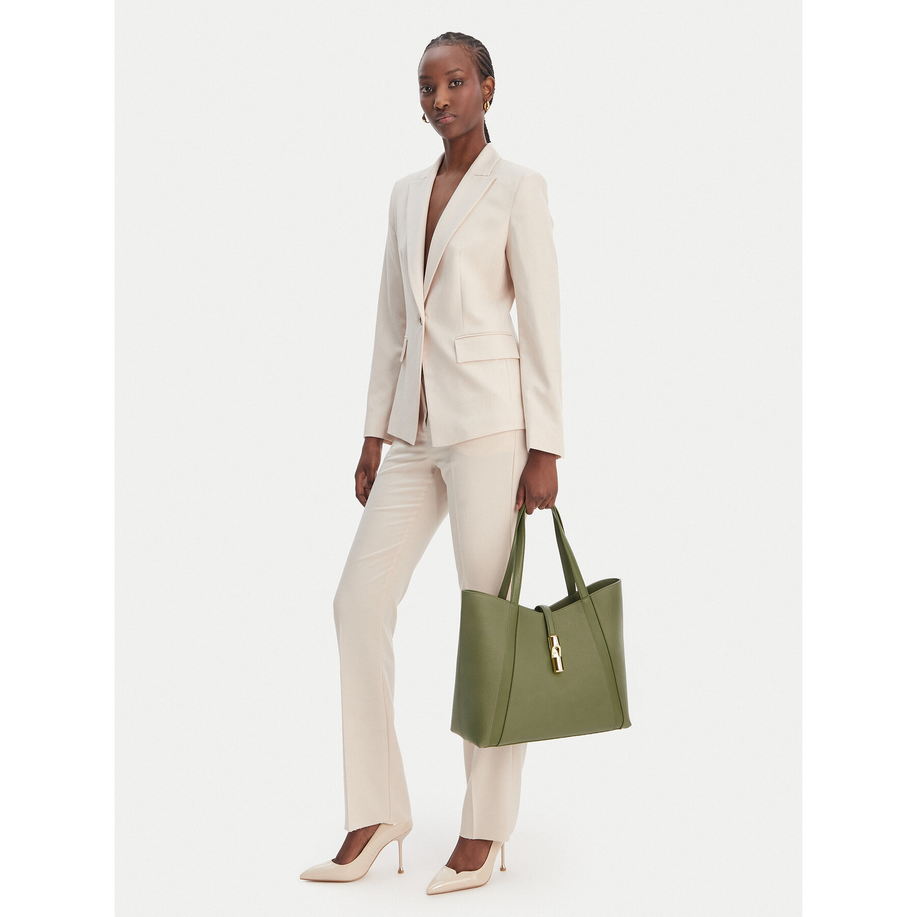 Ročna torba Furla Goccia L WB01788 BX3353 KH 4555S Zelena