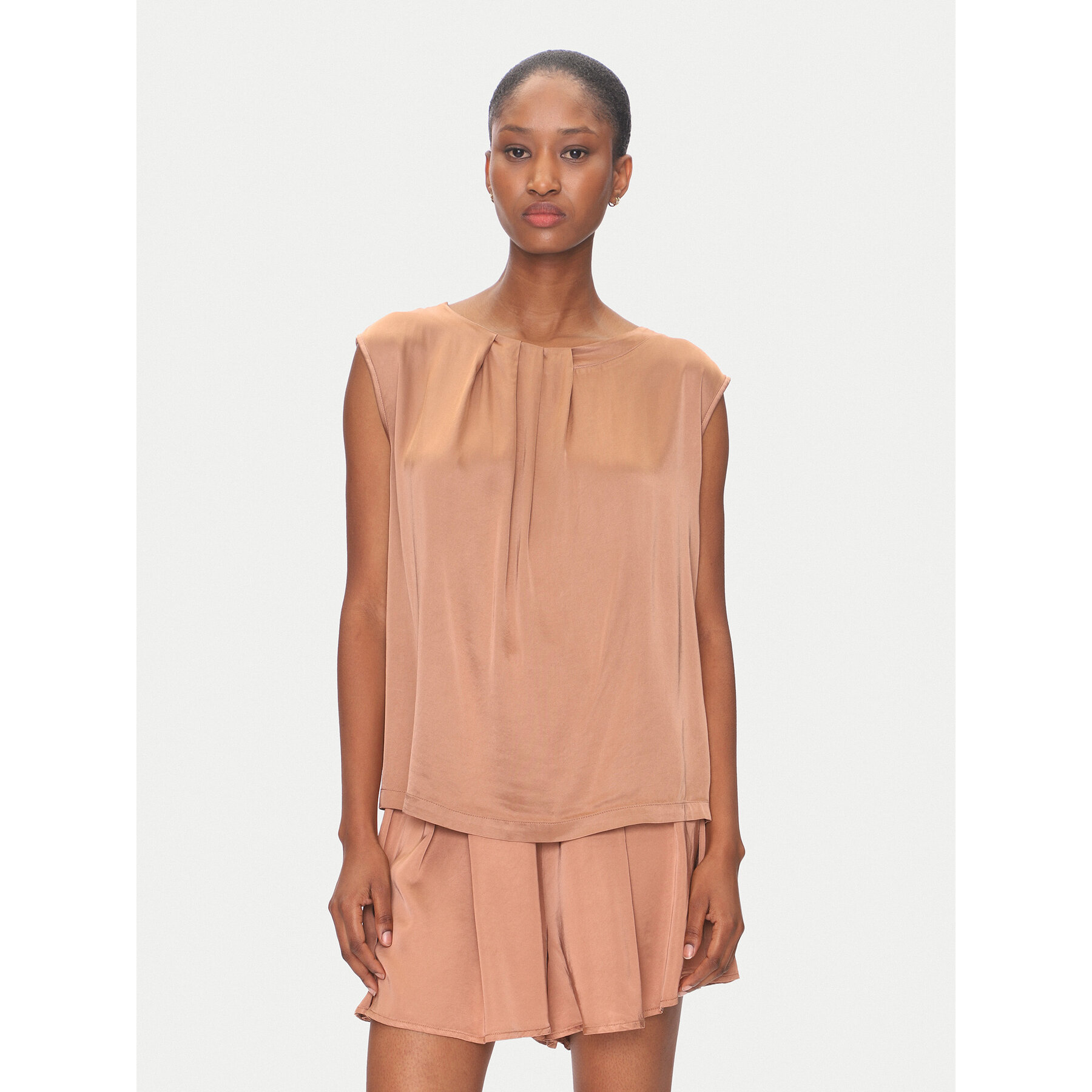 ViCOLO Bluse TD0763 Braun Regular Fit