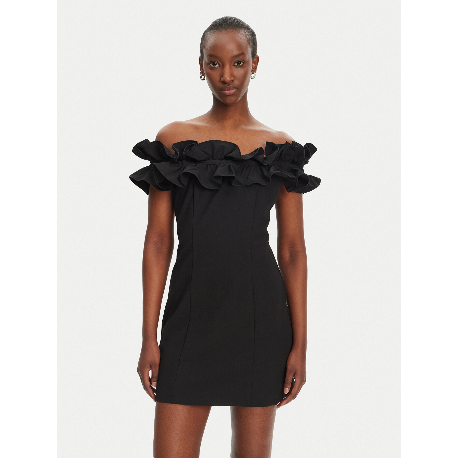 ROTATE Coctailkleid 113810100 Schwarz Slim Fit