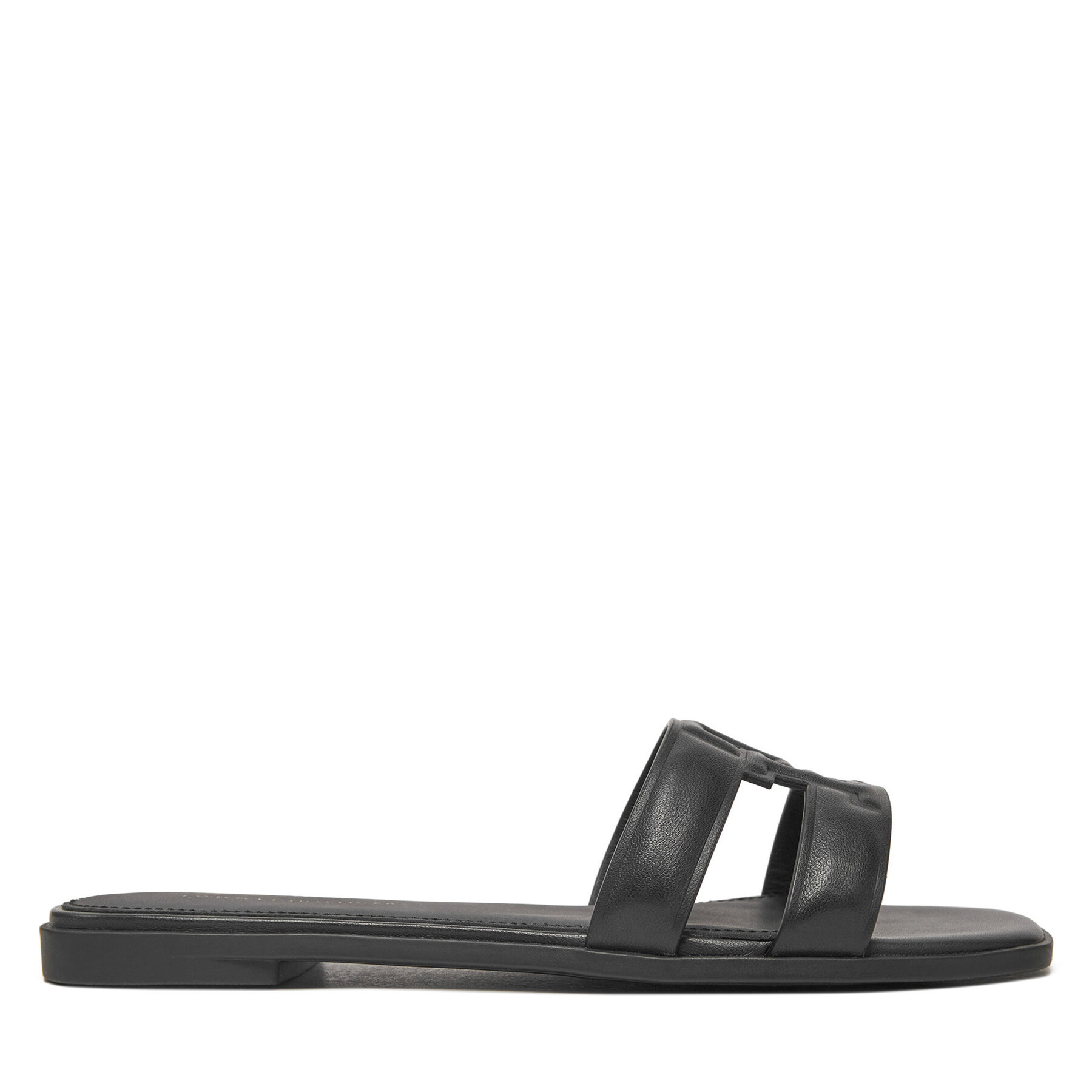 Damskie Tommy Hilfiger Klapki, Rozmiar 38 Czarny Th Logo Strap Mule FW0FW08671