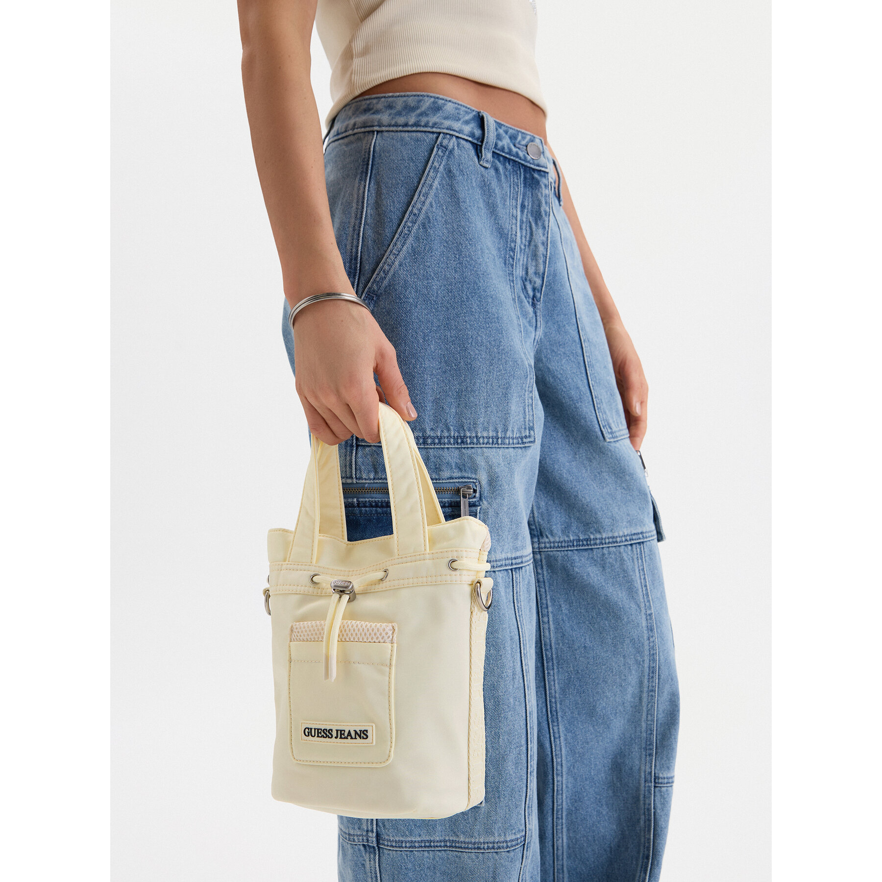 Ročna torba Guess Jeans CWBEO-GUESS-XC-006-09 Écru