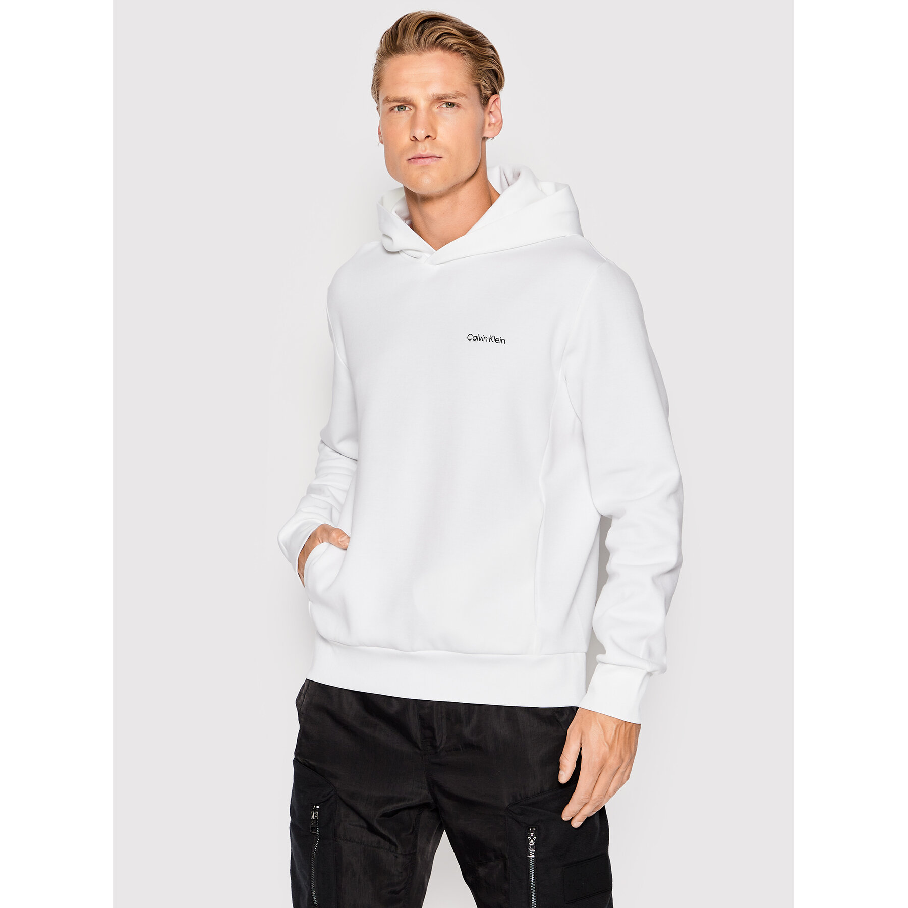 Calvin Klein Sweatshirt Micro Logo K10K109927 Weiß Regular Fit