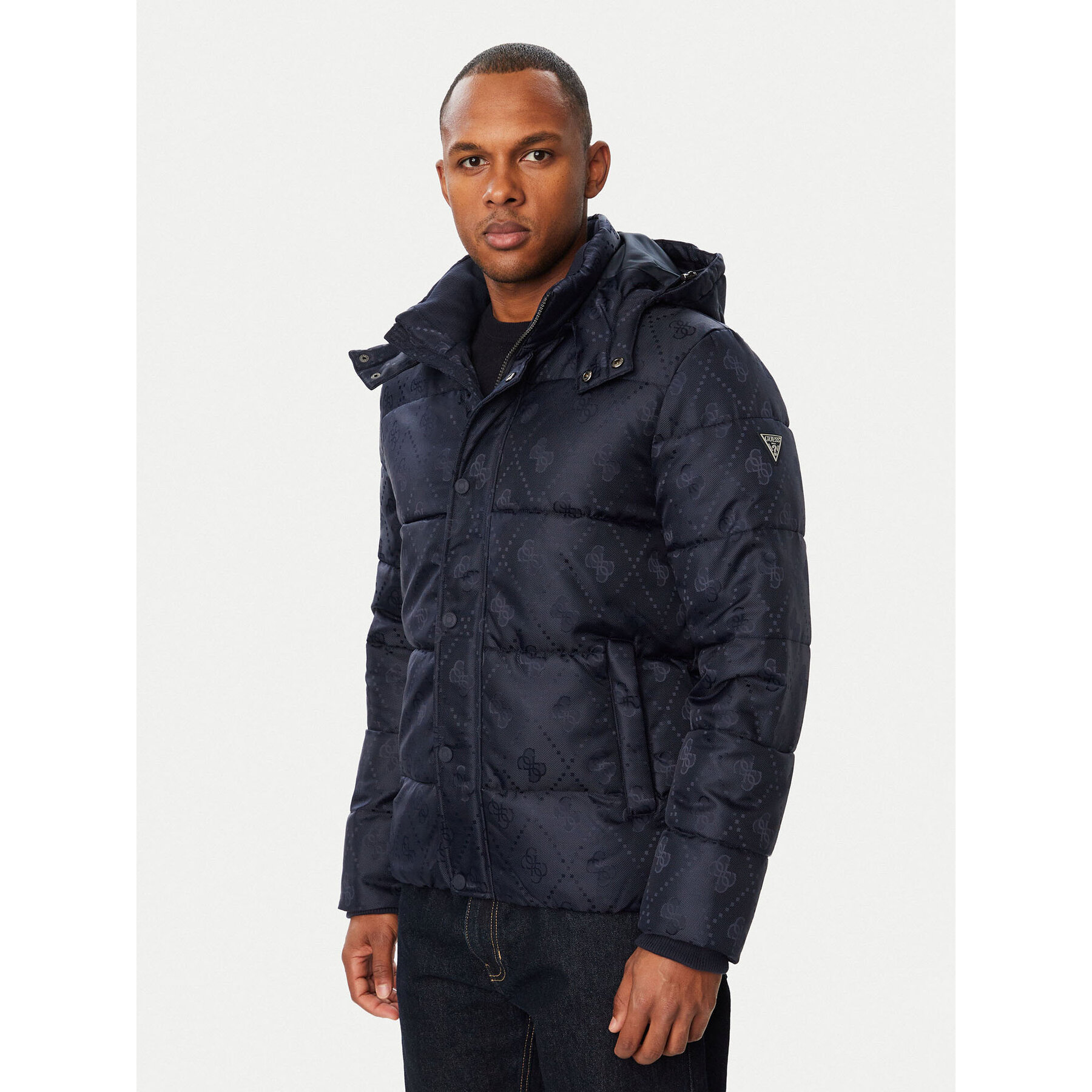 Guess Winterjacke M6BL43 W4155 Dunkelblau Regular Fit