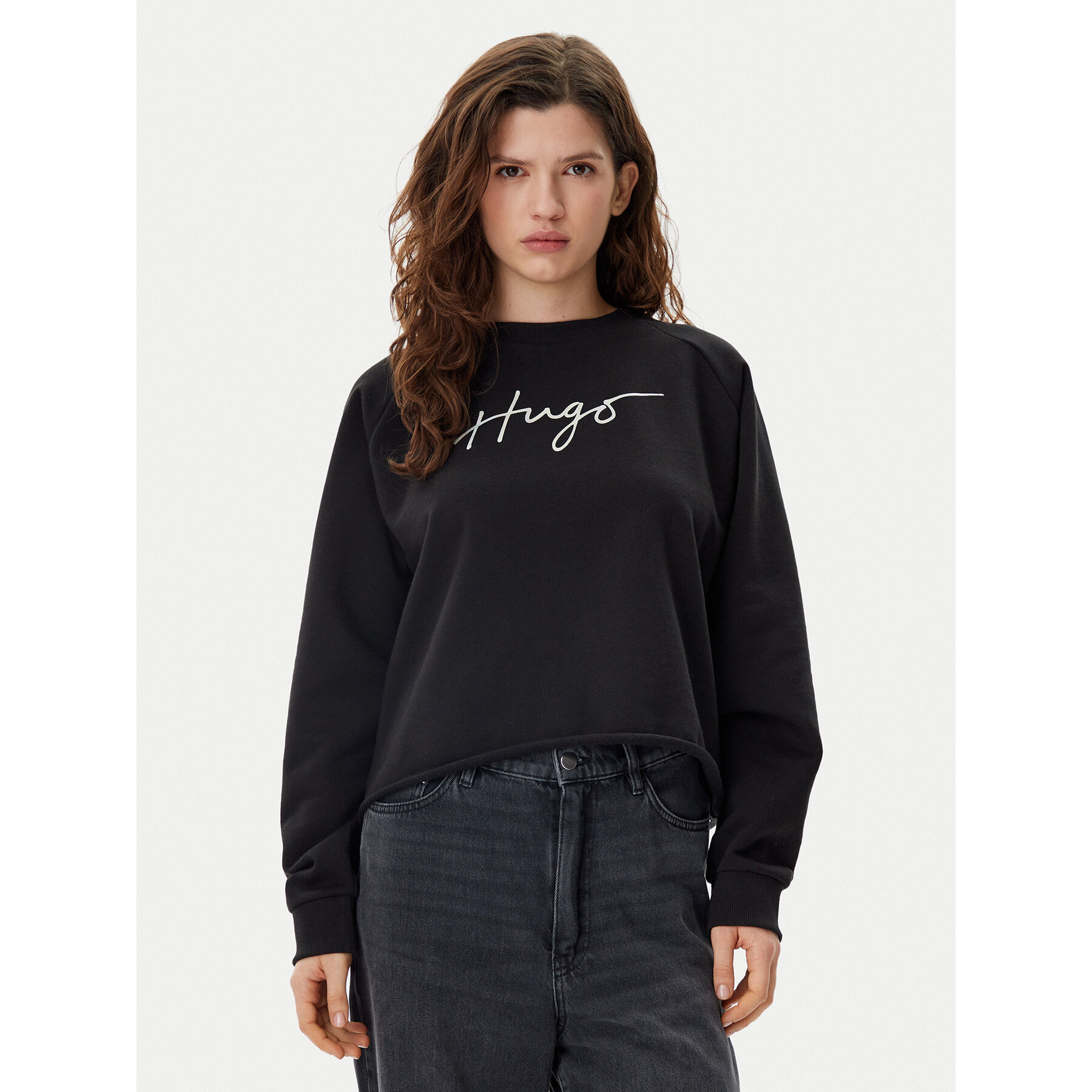 HUGO Sweatshirt Darace 50534271 Schwarz Relaxed Fit