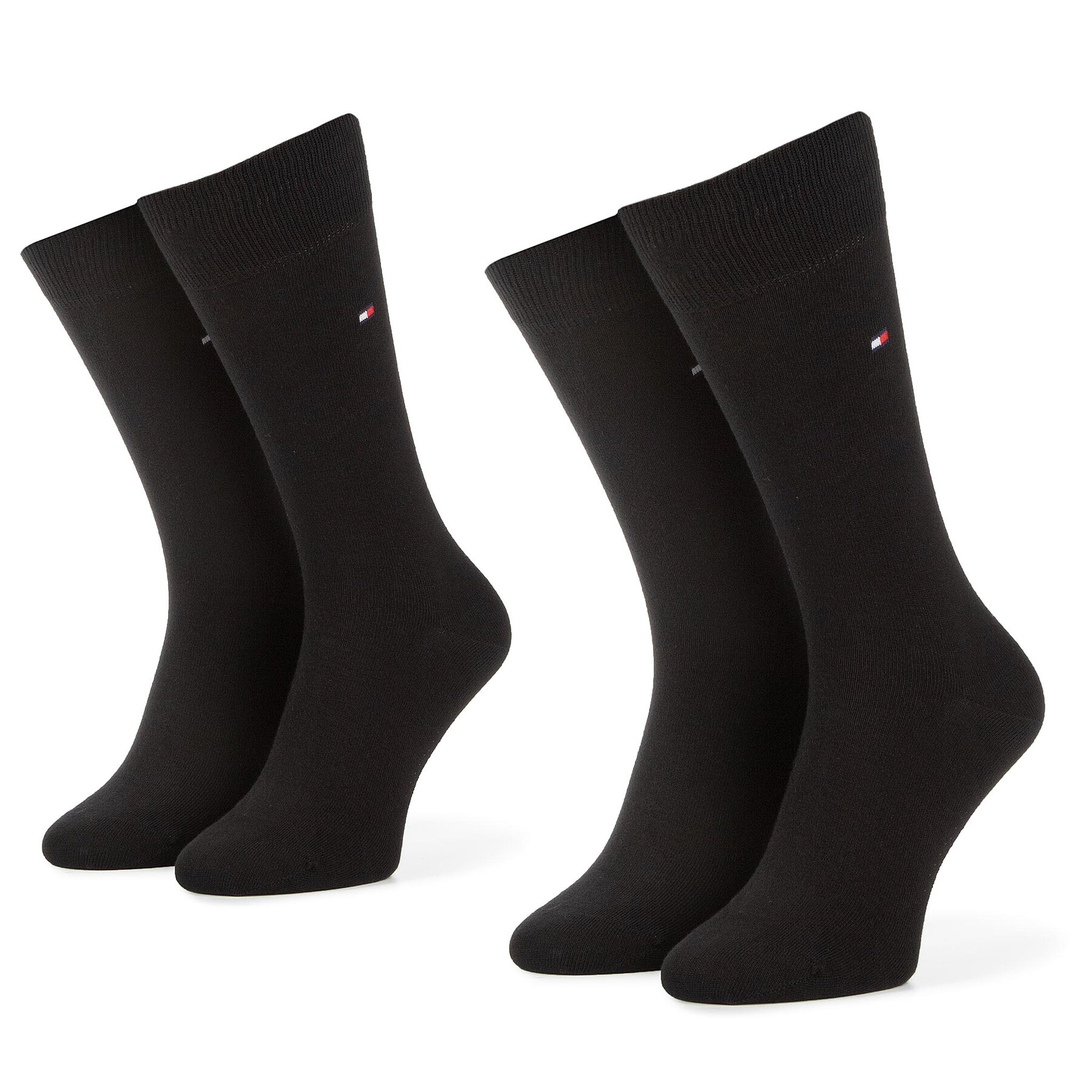 Lot de 2 paires de chaussettes hautes homme Tommy Hilfiger 371111 Noir