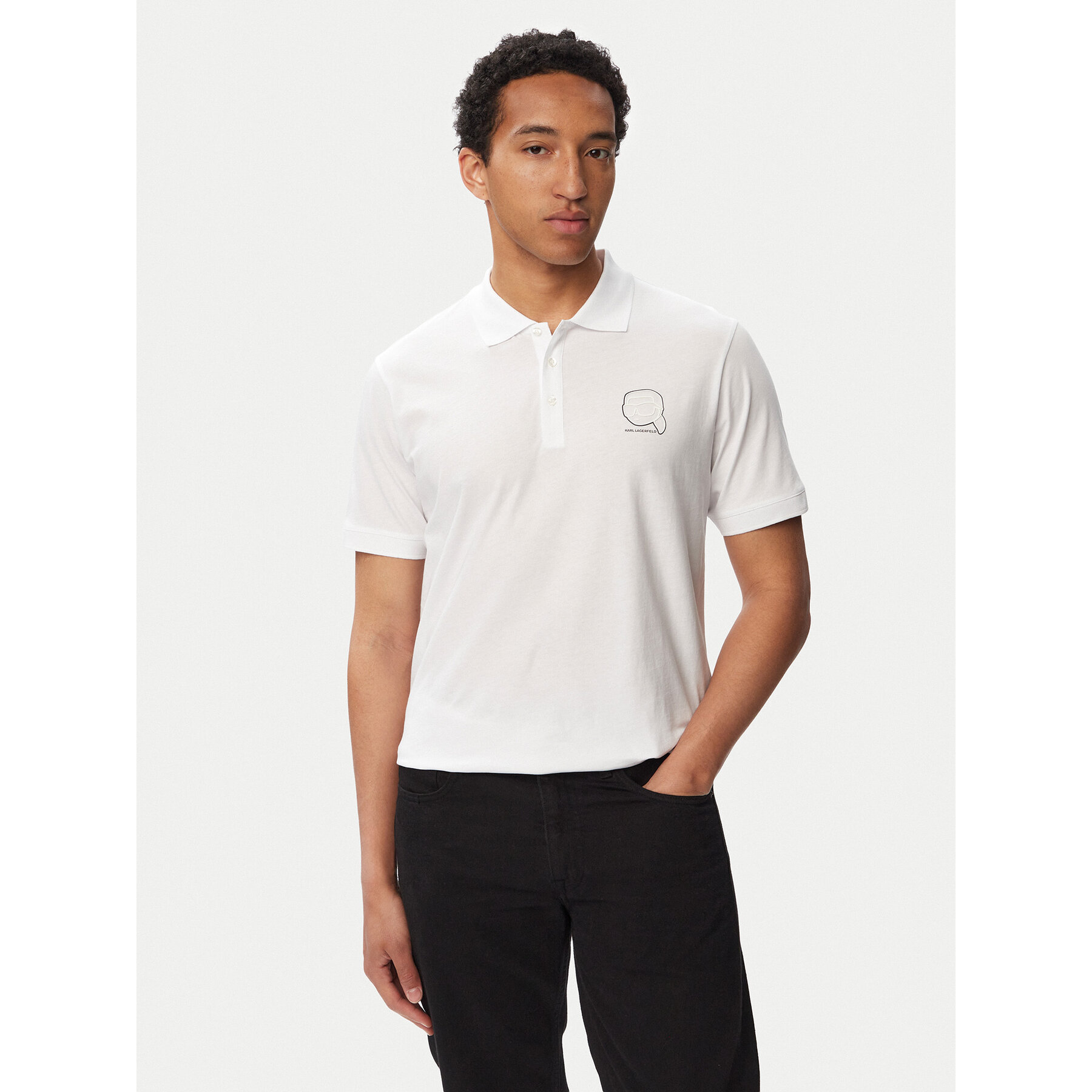 KARL LAGERFELD Poloshirt 745025 563224 Weiß Regular Fit