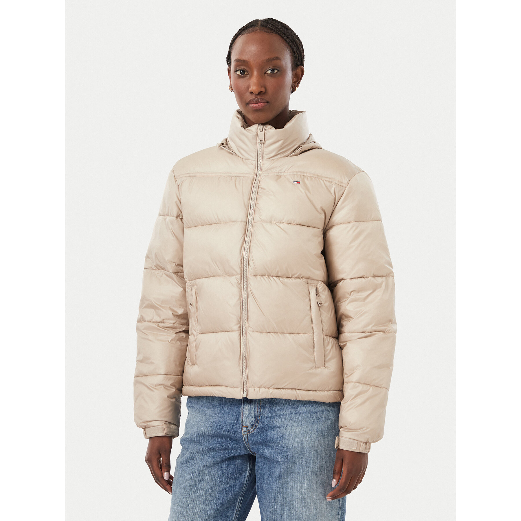 Tommy Jeans Winterjacke DW0DW21619 Dunkelbeige Relaxed Fit