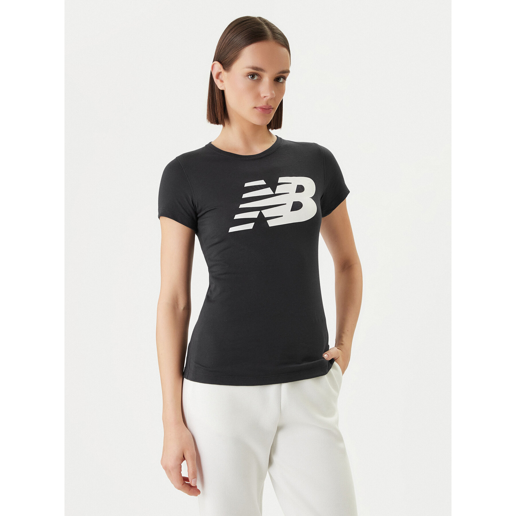 New Balance Póló Classic Flying Nb Graphic Tee WT03816 Szürke Athletic Fit