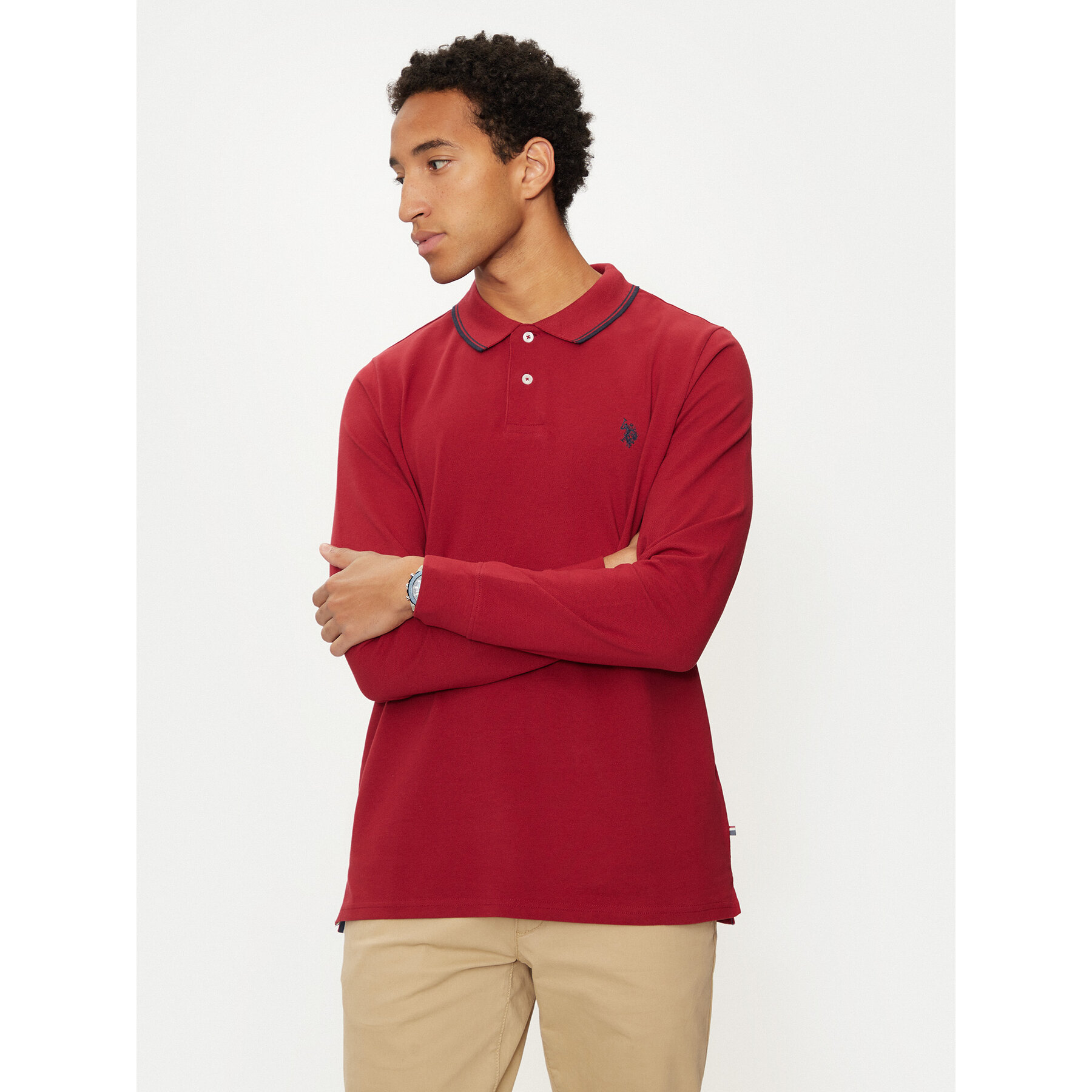U.S. Polo Assn. Pólóing MUP2255 Piros Regular Fit