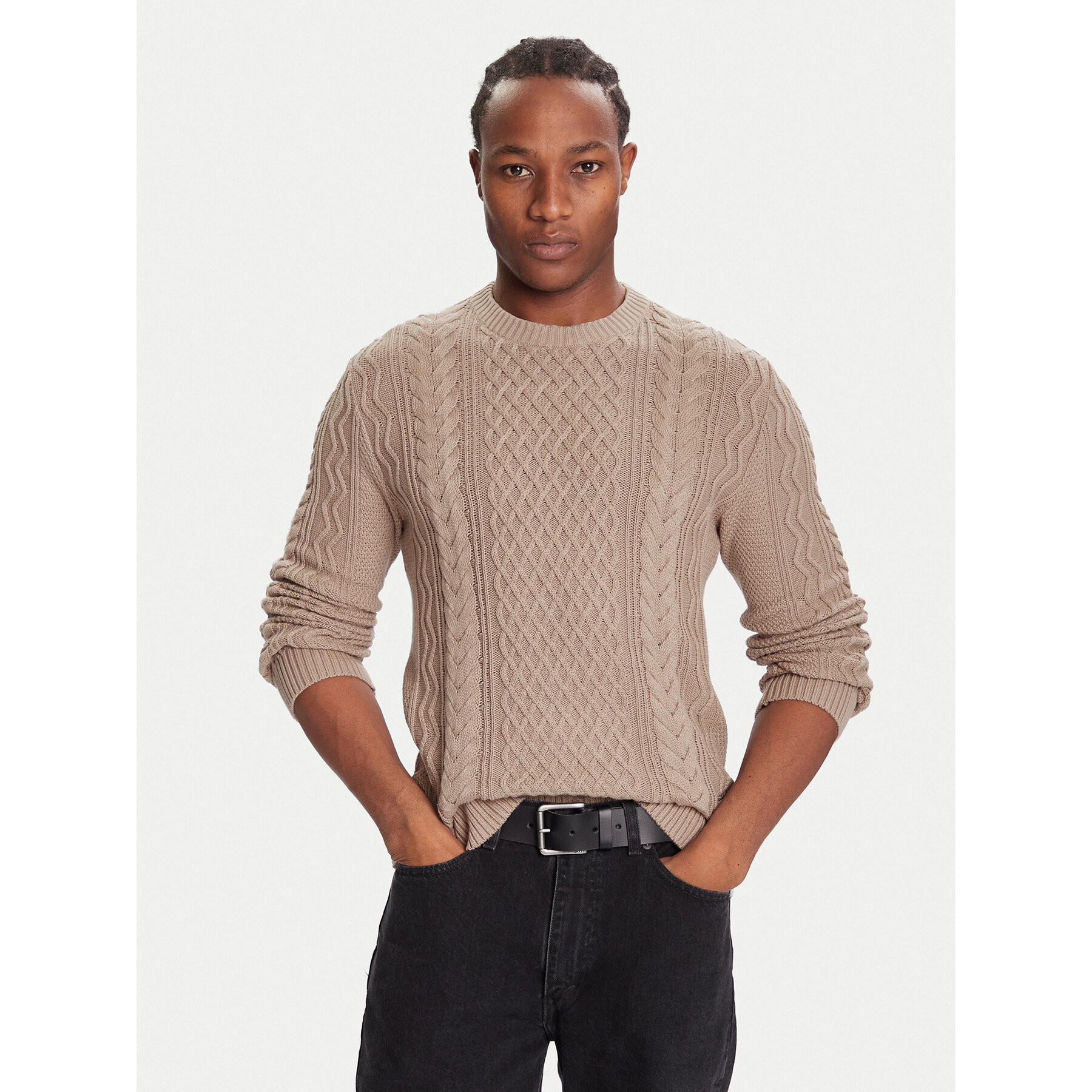 Tommy Jeans Pullover DM0DM22101 Braun Regular Fit