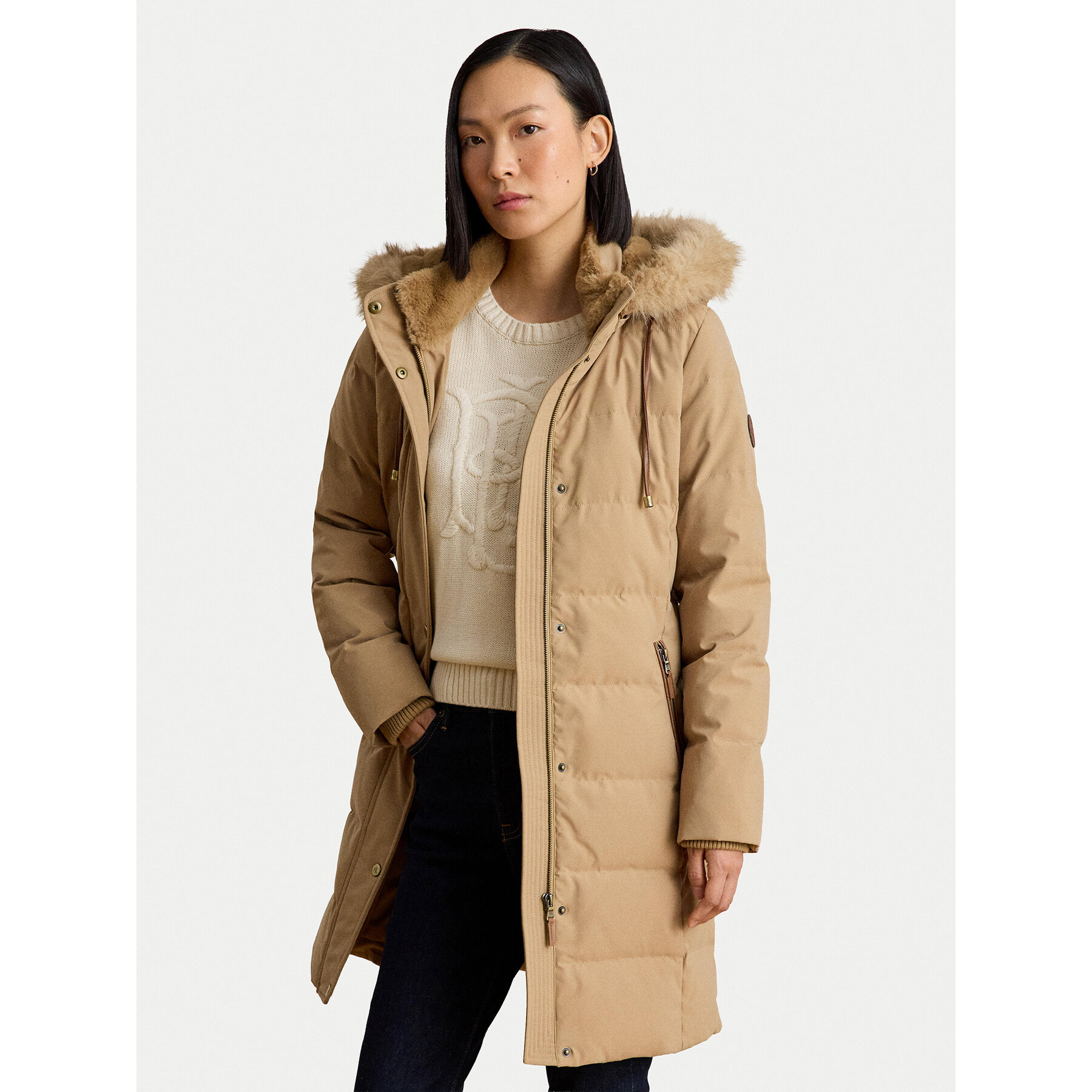 LAUREN RALPH LAUREN Daunenjacke 297957509007 Beige Regular Fit