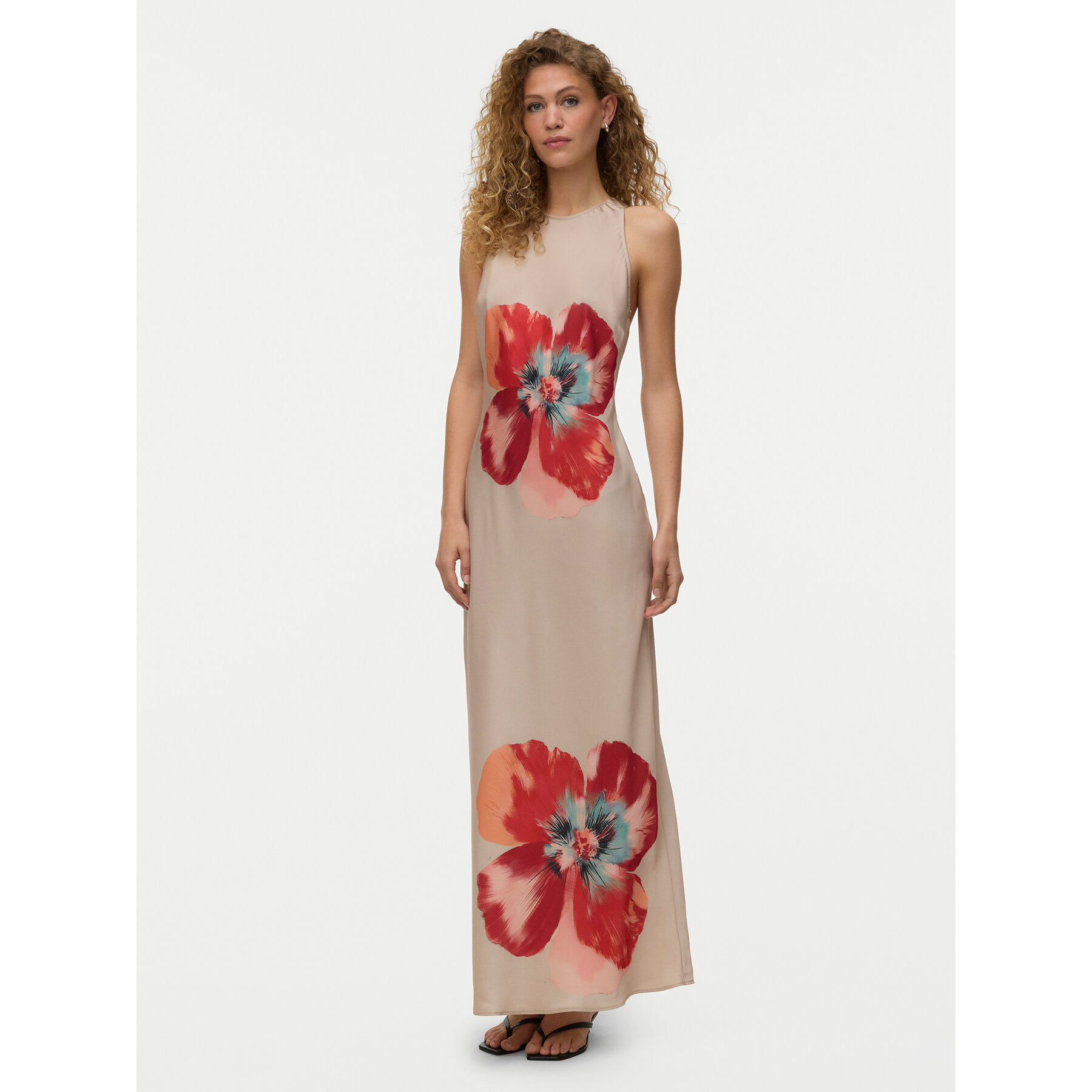 Vero Moda Sommerkleid Reba 10345415 Hellbeige Regular Fit