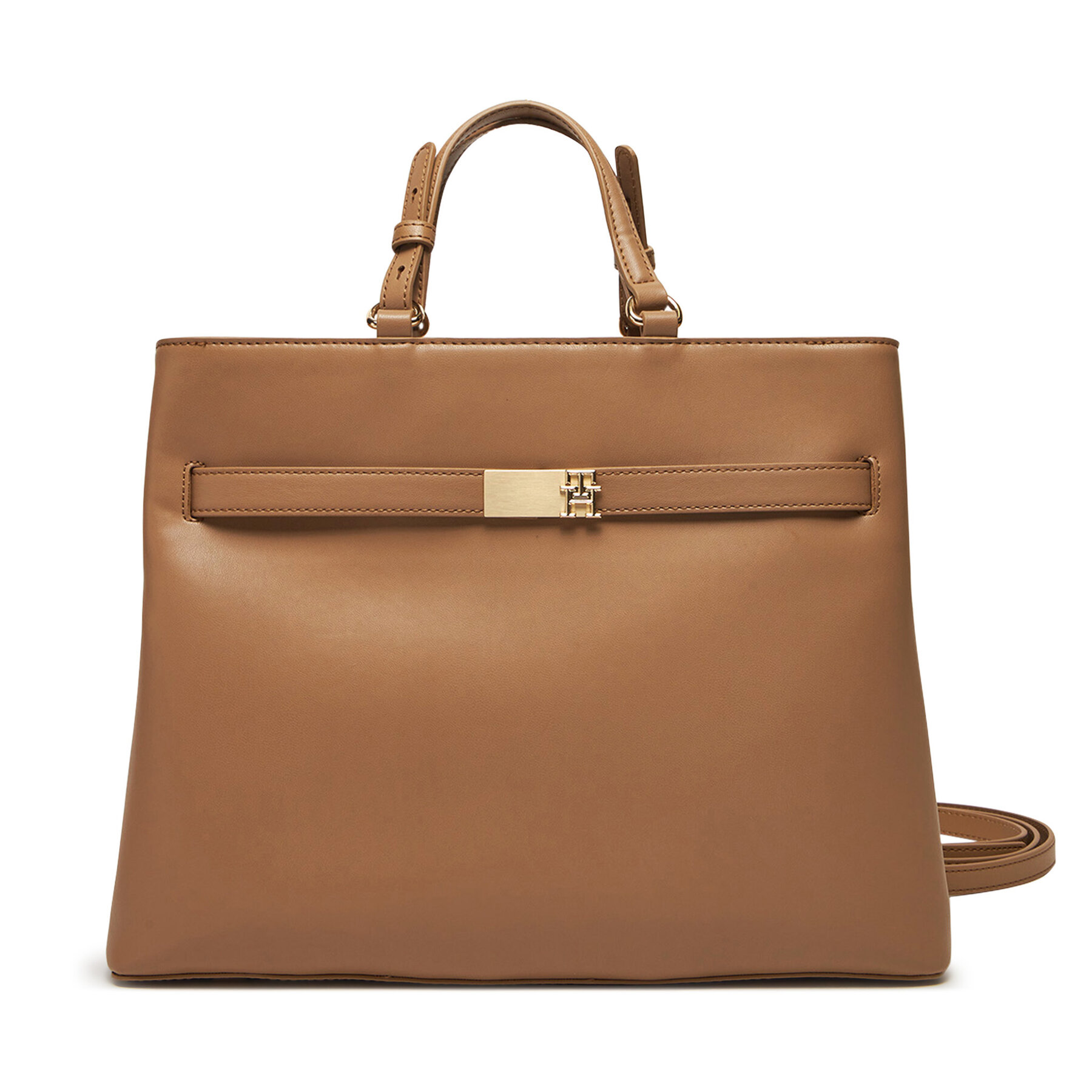 Kabelka Tommy Hilfiger Heritage Satchel AW0AW17211 Hnedá
