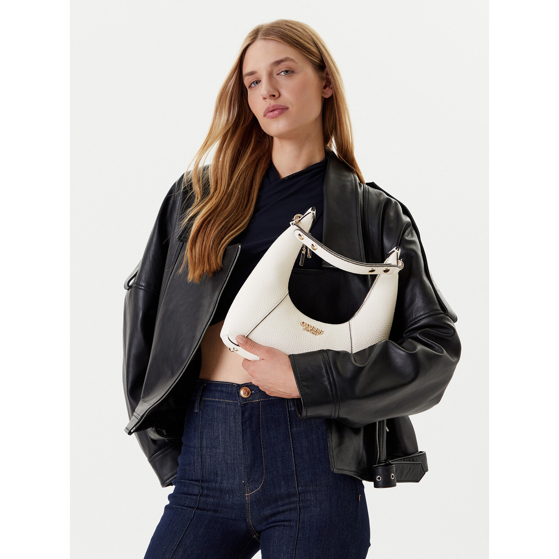 Kabelka Guess Calista HWBG73 34170 Krémová