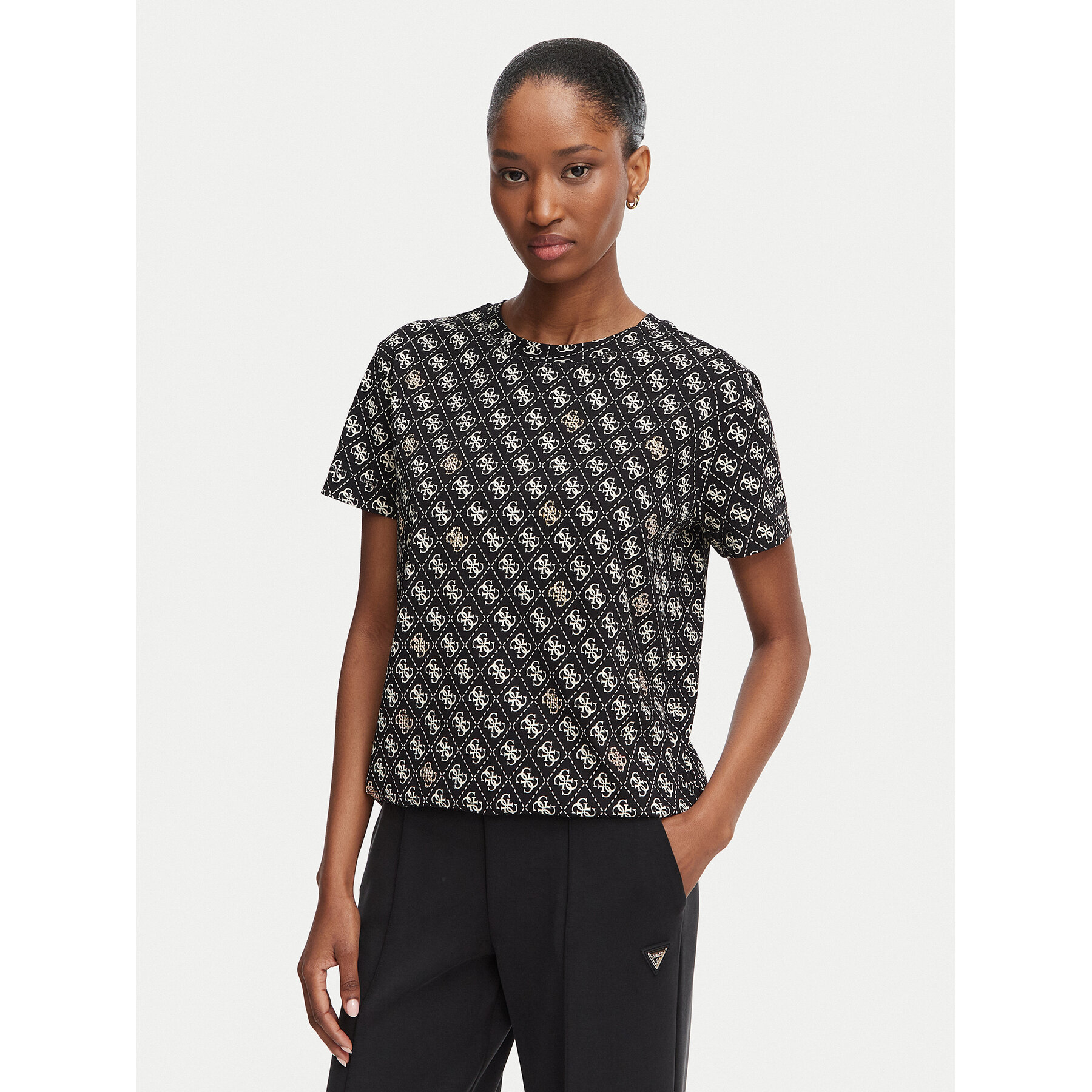 Guess T-shirt V5BI14 I3Z14 Crna Regular Fit