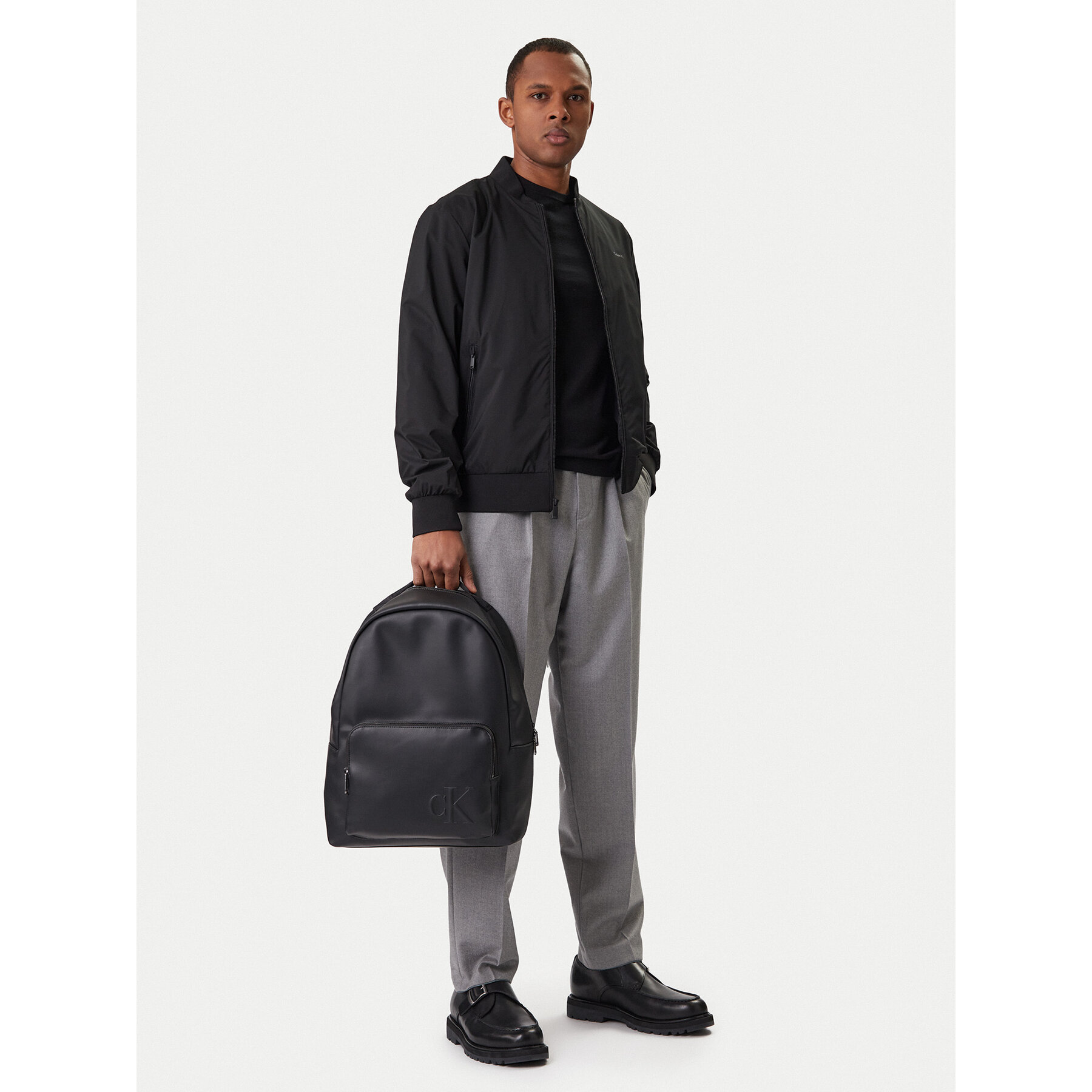 Rucsac Calvin Klein Bold Ck Round Backpack LV04D3246G Negru